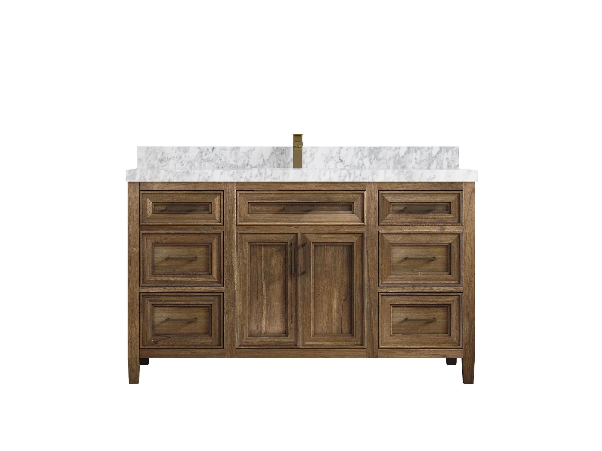 Santa Monica Teak Wood 60 in. W x 22 in. D Single Sink Bathroom Vanity - Image 24