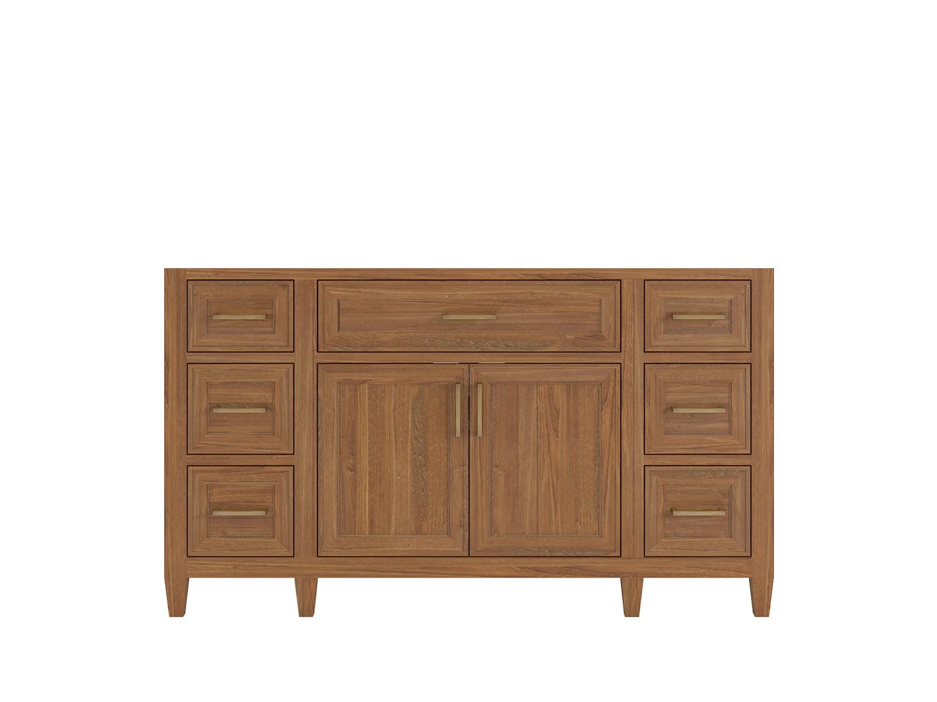 Santa Monica Teak Wood 60 in. W x 22 in. D Single Sink Bathroom Vanity - Image 6