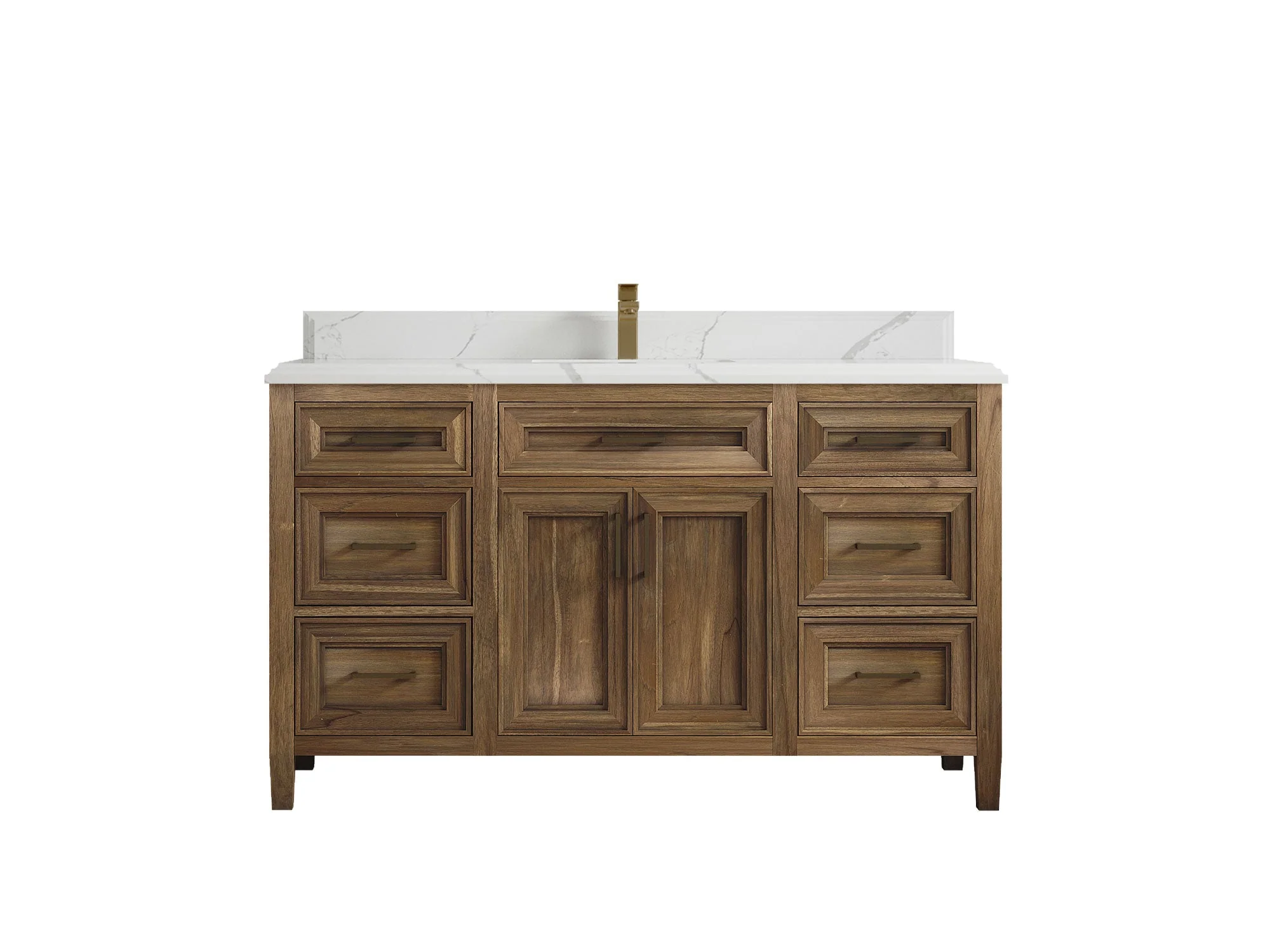 Santa Monica Teak Wood 60 in. W x 22 in. D Single Sink Bathroom Vanity - Image 30
