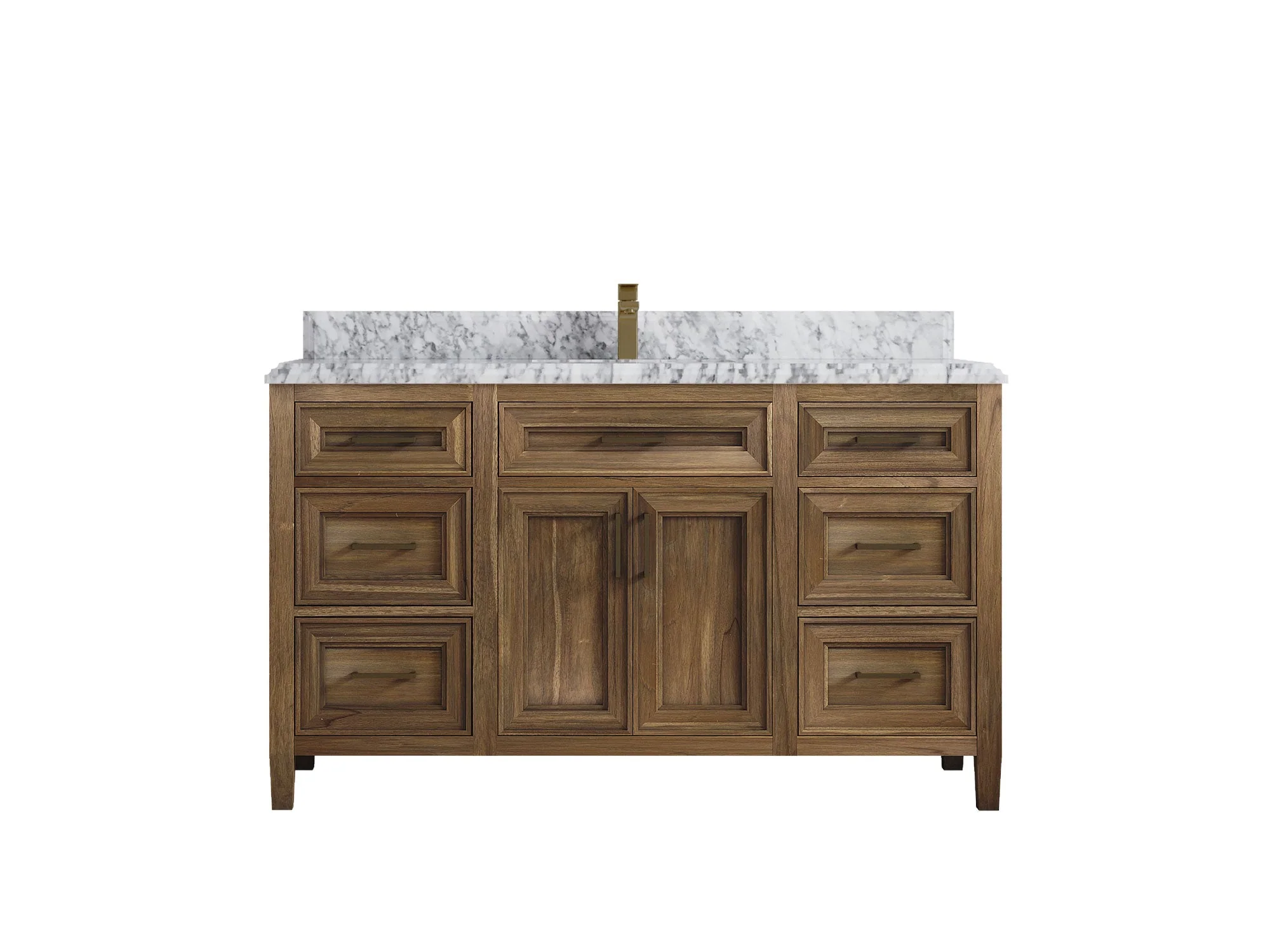 Santa Monica Teak Wood 60 in. W x 22 in. D Single Sink Bathroom Vanity - Image 44