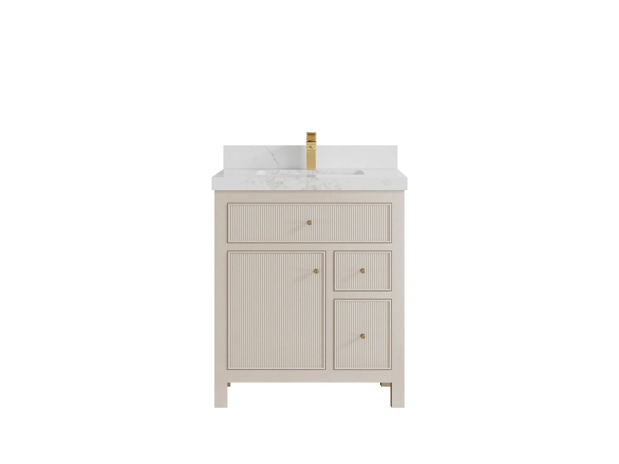 Sonoma 30 in W x 22 in D Reeded Free Standing Single Sink Bathroom Vanity - Image 10