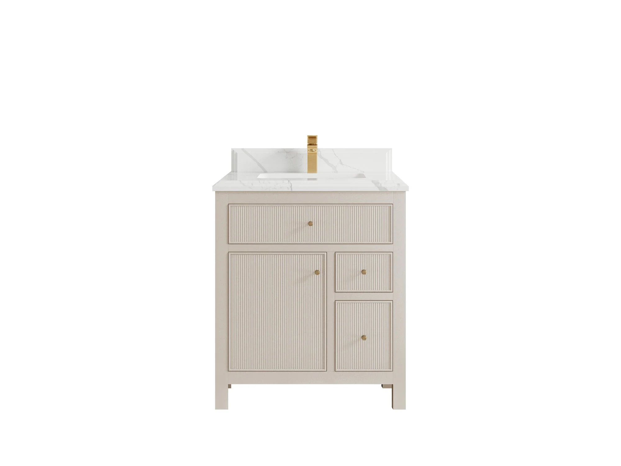 Sonoma 30 in W x 22 in D Reeded Free Standing Single Sink Bathroom Vanity - Image 14