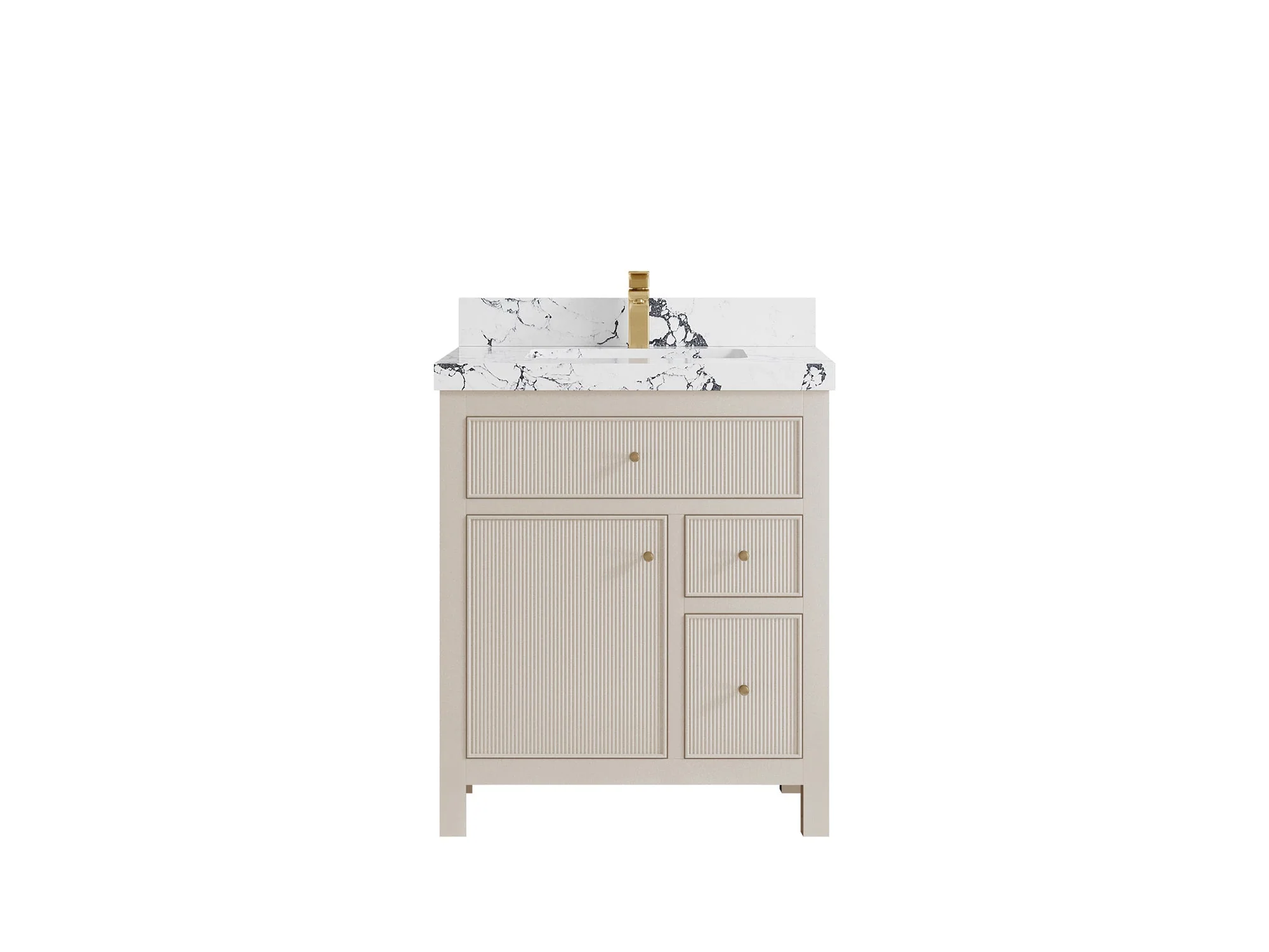 Sonoma 30 in W x 22 in D Reeded Free Standing Single Sink Bathroom Vanity - Image 22