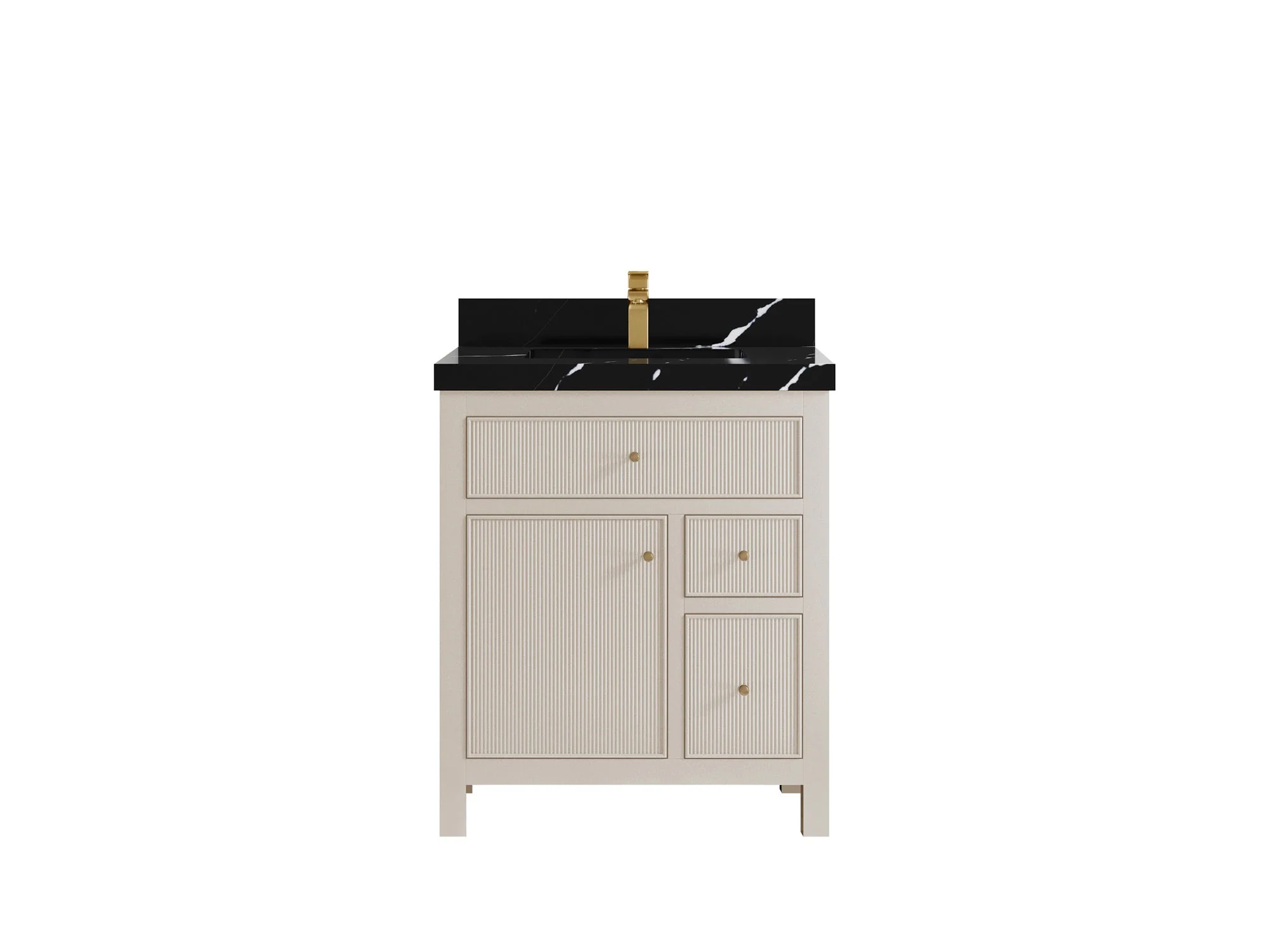 Sonoma 30 in W x 22 in D Reeded Free Standing Single Sink Bathroom Vanity - Image 7