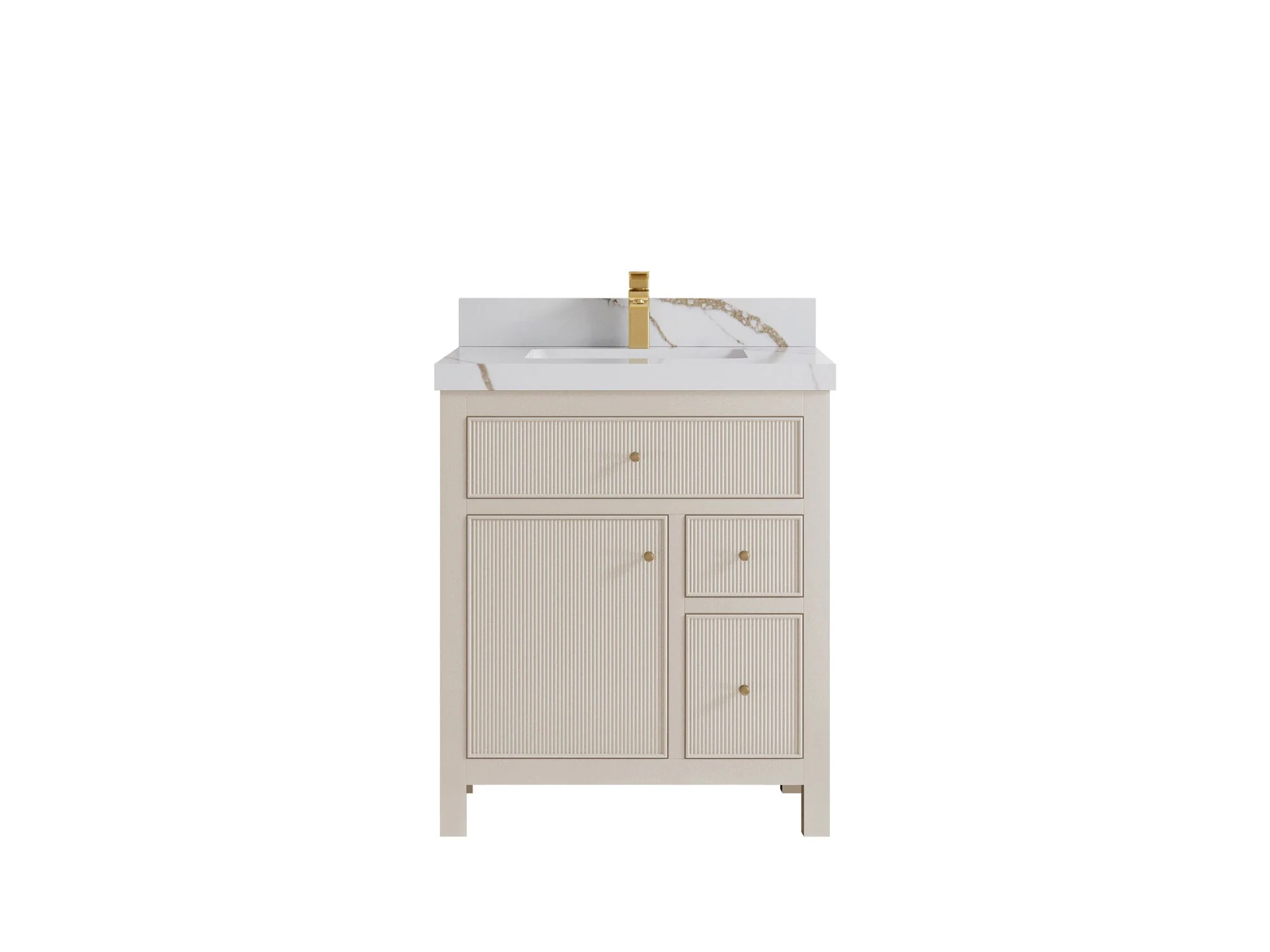Sonoma 30 in W x 22 in D Reeded Free Standing Single Sink Bathroom Vanity - Image 8