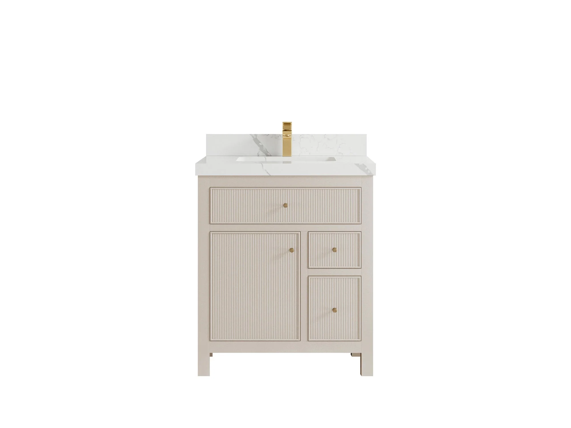 Sonoma 30 in W x 22 in D Reeded Free Standing Single Sink Bathroom Vanity - Image 9