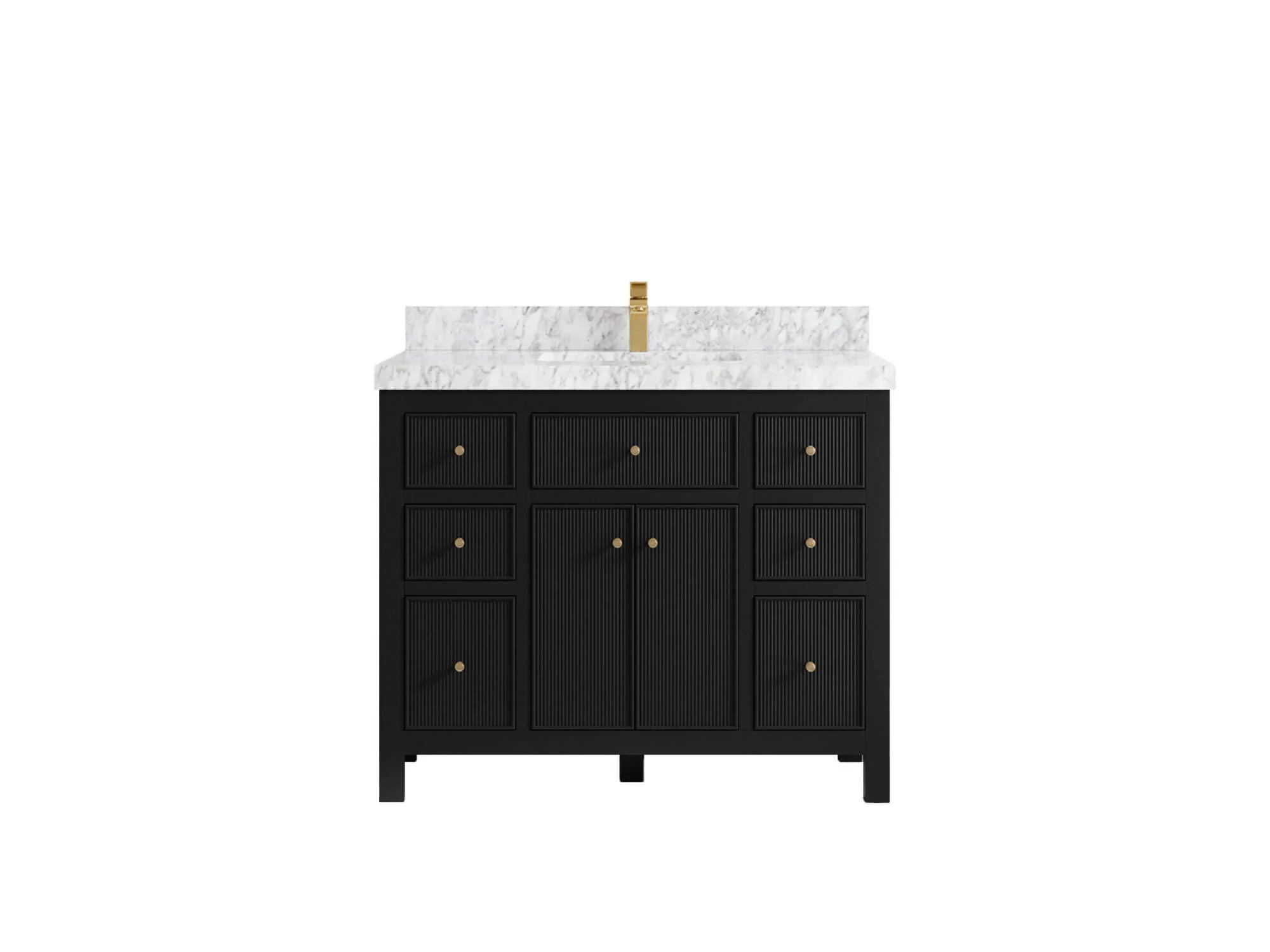 Sonoma 42 in W x 22 in D Free Standing Reeded Single Sink Bathroom Vanity - Image 13