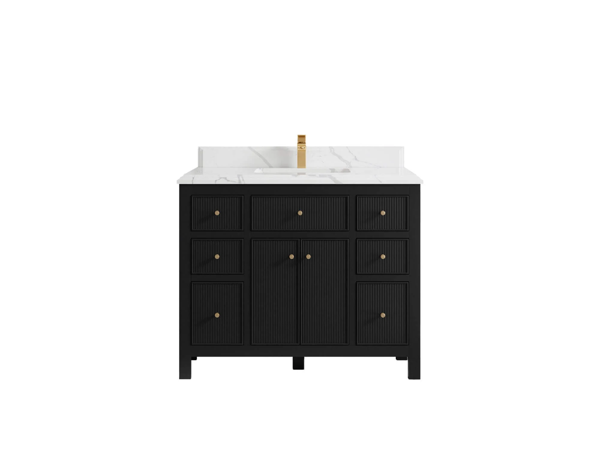 Sonoma 42 in W x 22 in D Free Standing Reeded Single Sink Bathroom Vanity - Image 15