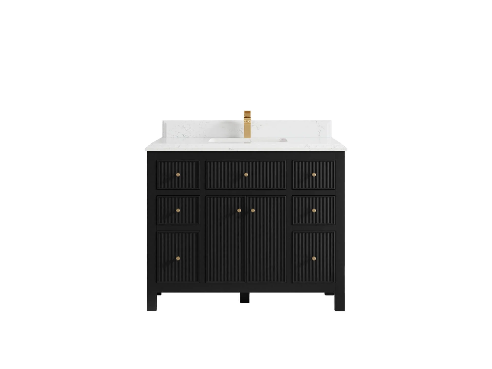 Sonoma 42 in W x 22 in D Free Standing Reeded Single Sink Bathroom Vanity - Image 16