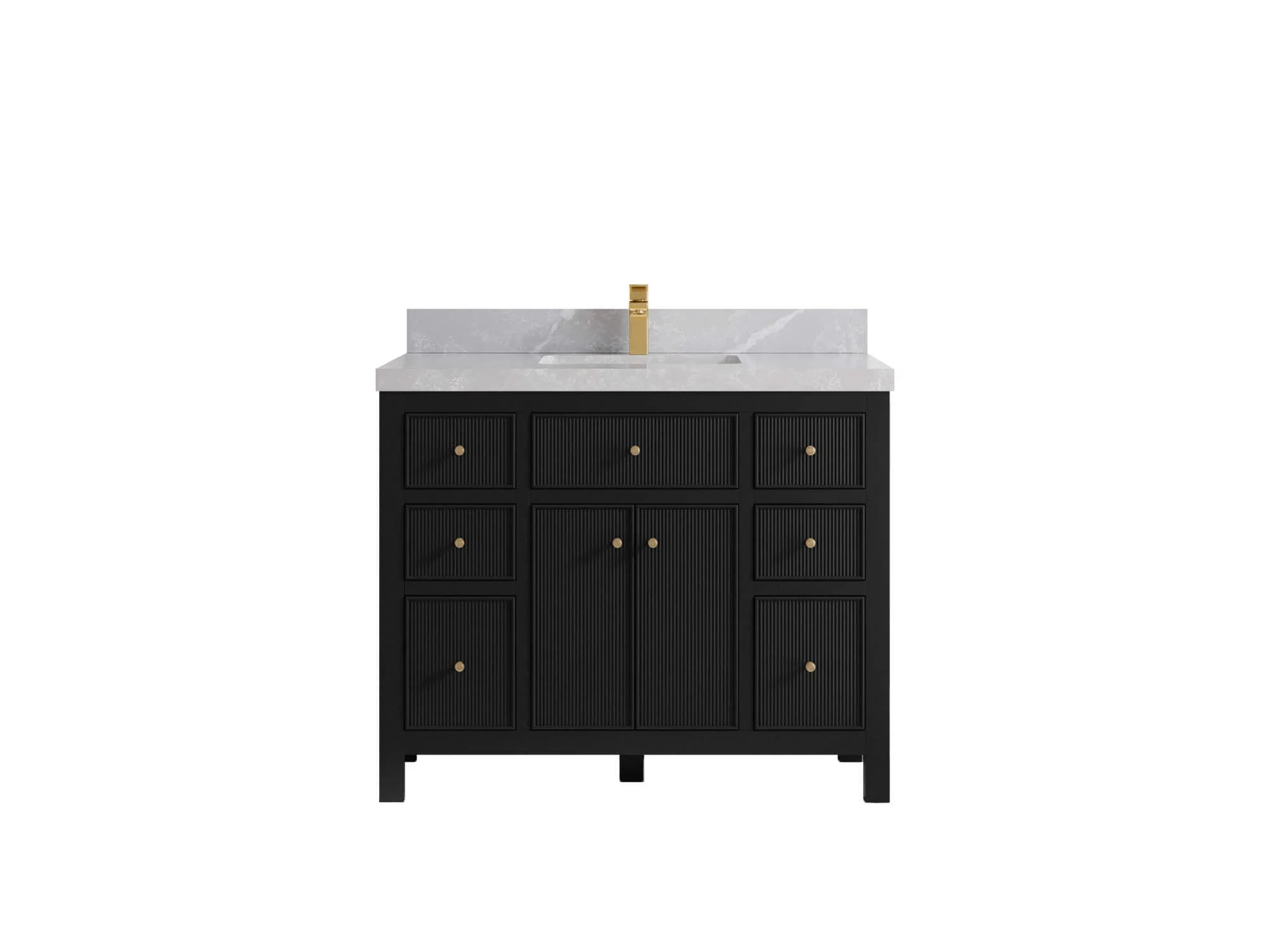 Sonoma 42 in W x 22 in D Free Standing Reeded Single Sink Bathroom Vanity - Image 19