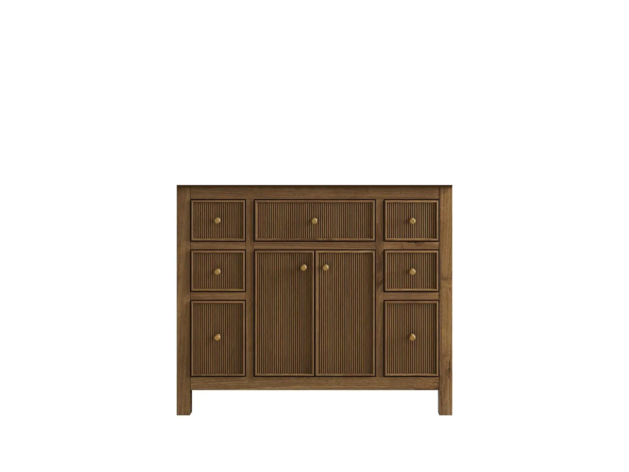 Sonoma Reeded Teak Wood 42 in. W x 22 in. D Single Sink Bathroom Vanity - Image 6
