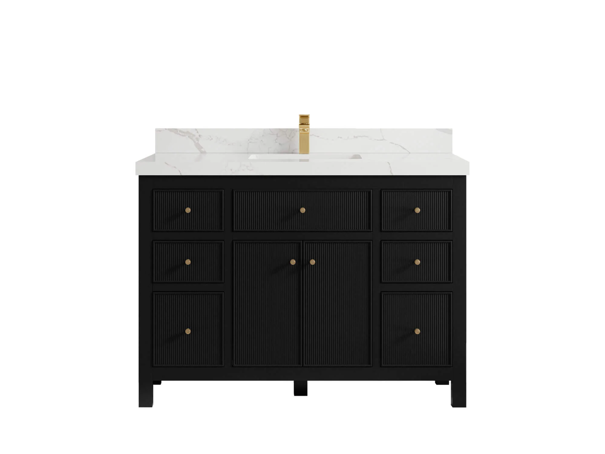Sonoma 48 in W x 22 in D Free Standing Reeded Single Sink Bathroom Vanity - Image 10