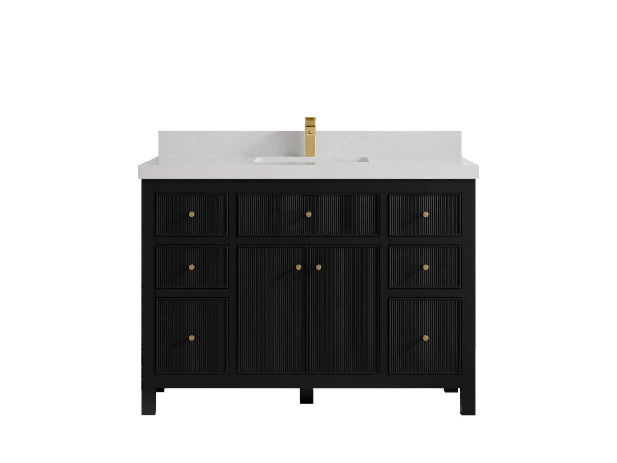 Sonoma 48 in W x 22 in D Free Standing Reeded Single Sink Bathroom Vanity - Image 14