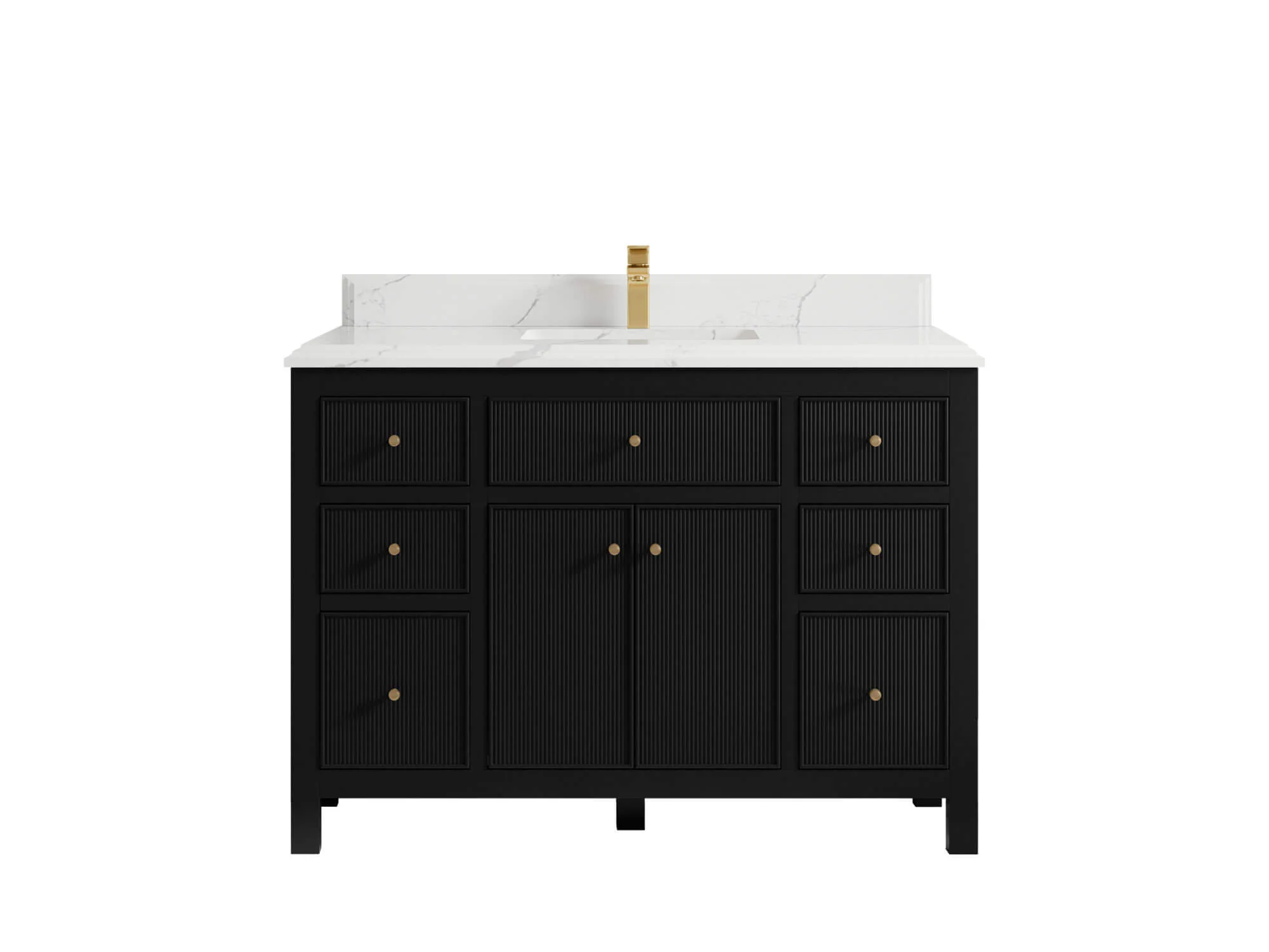 Sonoma 48 in W x 22 in D Free Standing Reeded Single Sink Bathroom Vanity - Image 15