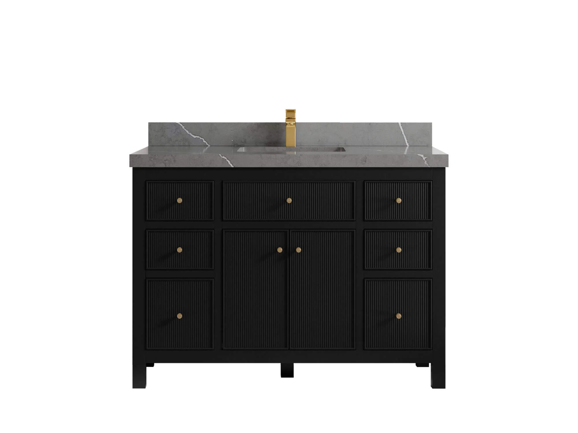 Sonoma 48 in W x 22 in D Free Standing Reeded Single Sink Bathroom Vanity - Image 20
