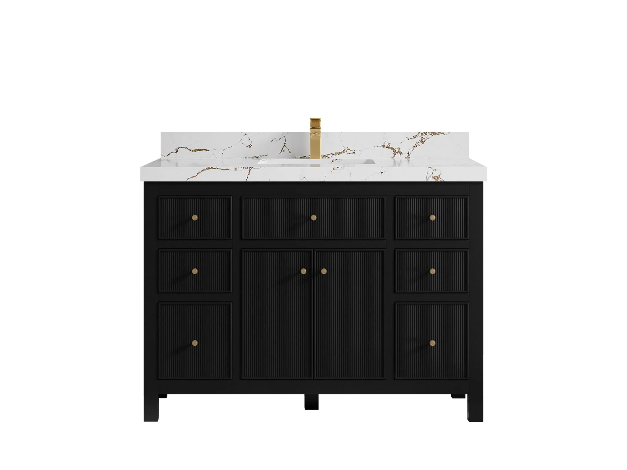 Sonoma 48 in W x 22 in D Free Standing Reeded Single Sink Bathroom Vanity - Image 21