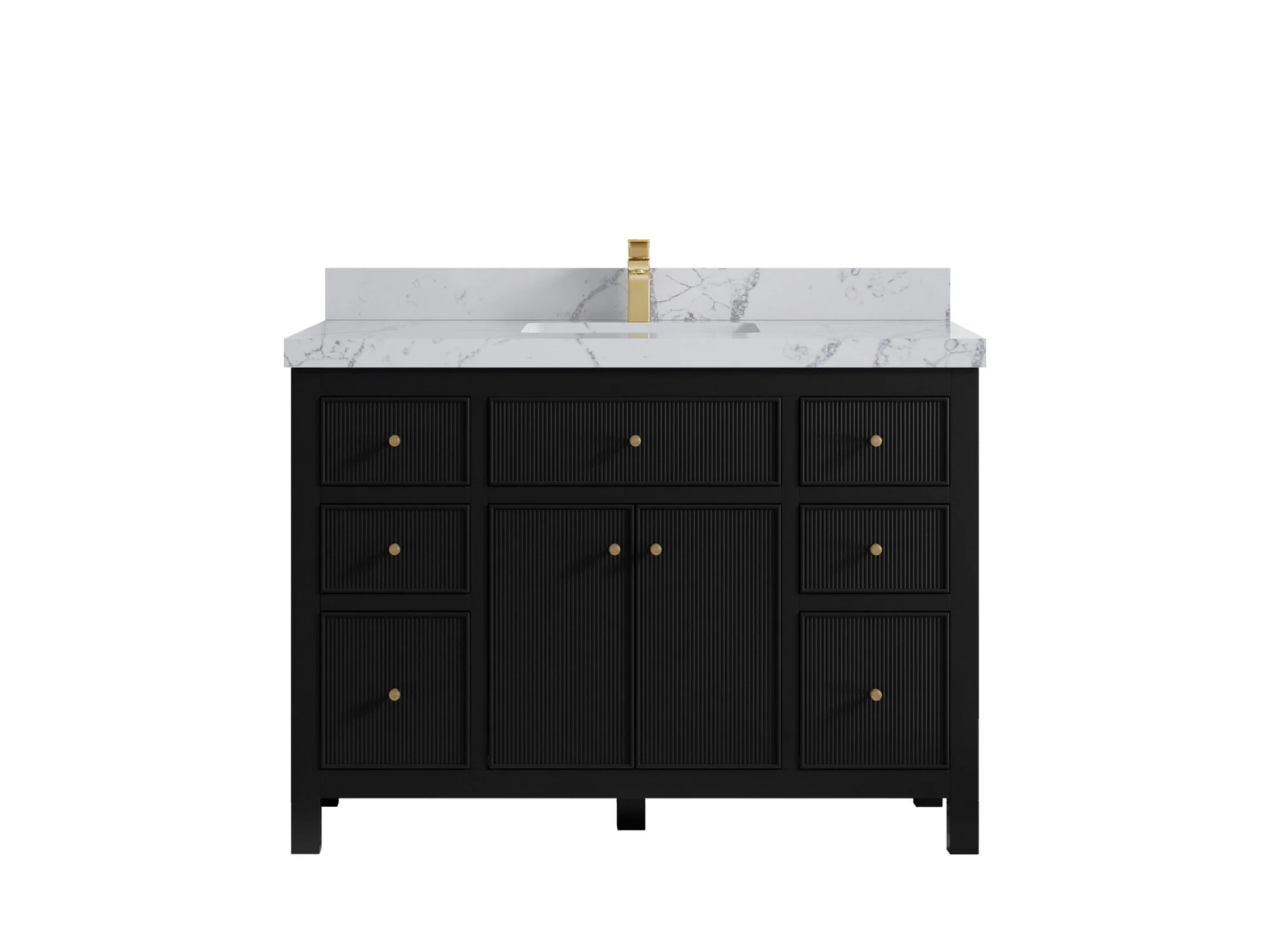 Sonoma 48 in W x 22 in D Free Standing Reeded Single Sink Bathroom Vanity - Image 24
