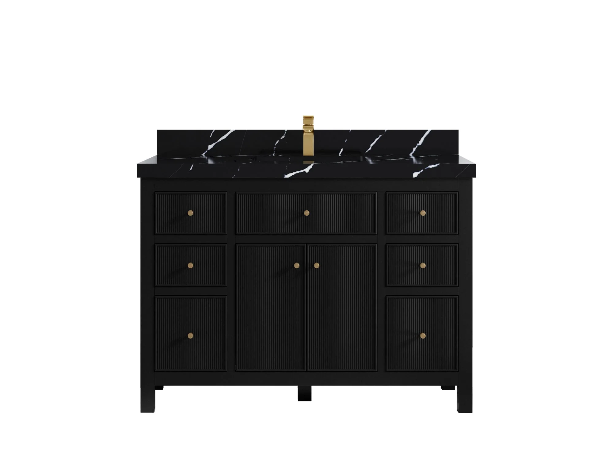 Sonoma 48 in W x 22 in D Free Standing Reeded Single Sink Bathroom Vanity - Image 8