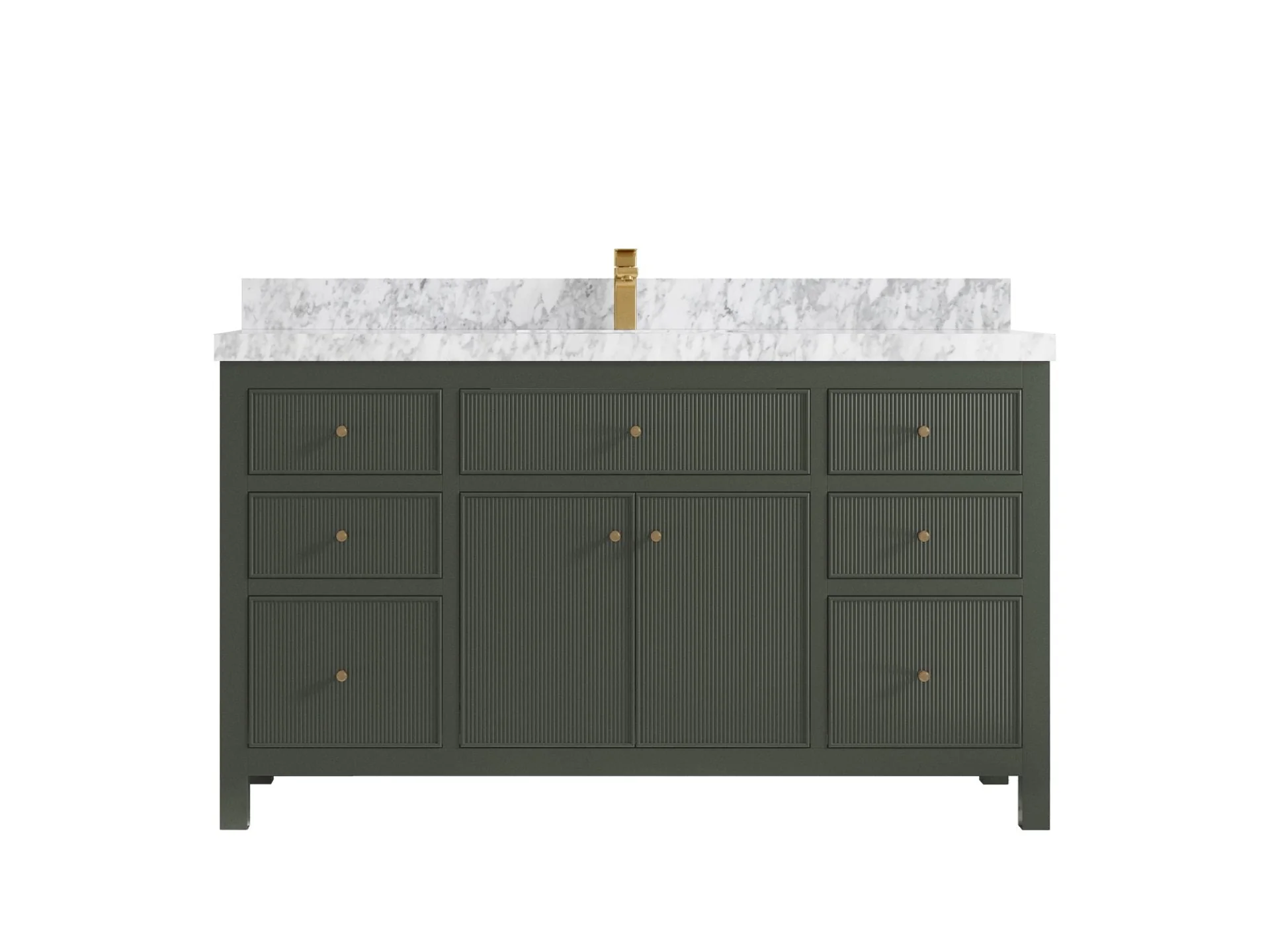 Sonoma 60 in W x 22 in D Free Standing Reeded Single Sink Bathroom Vanity - Image 13
