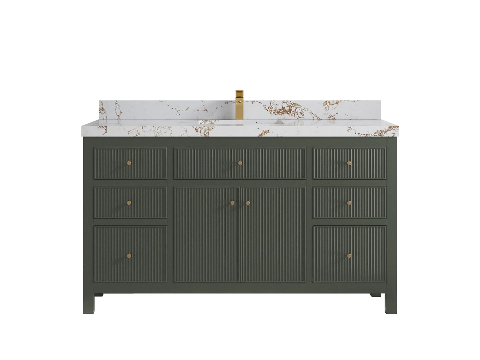 Sonoma 60 in W x 22 in D Free Standing Reeded Single Sink Bathroom Vanity - Image 22
