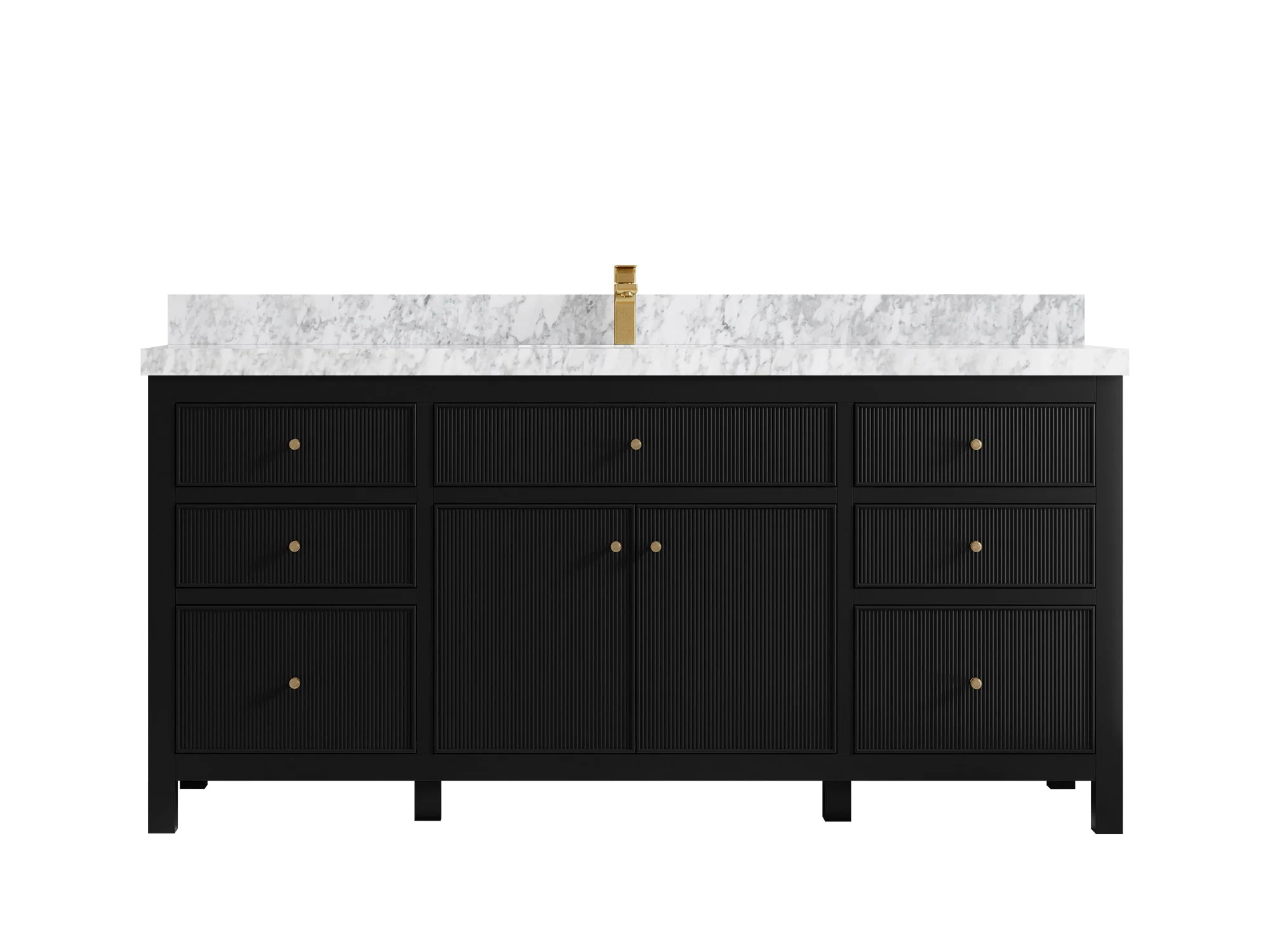 Sonoma 72 in W x 22 in D Free Standing Reeded Single Sink Bathroom Vanity - Image 9