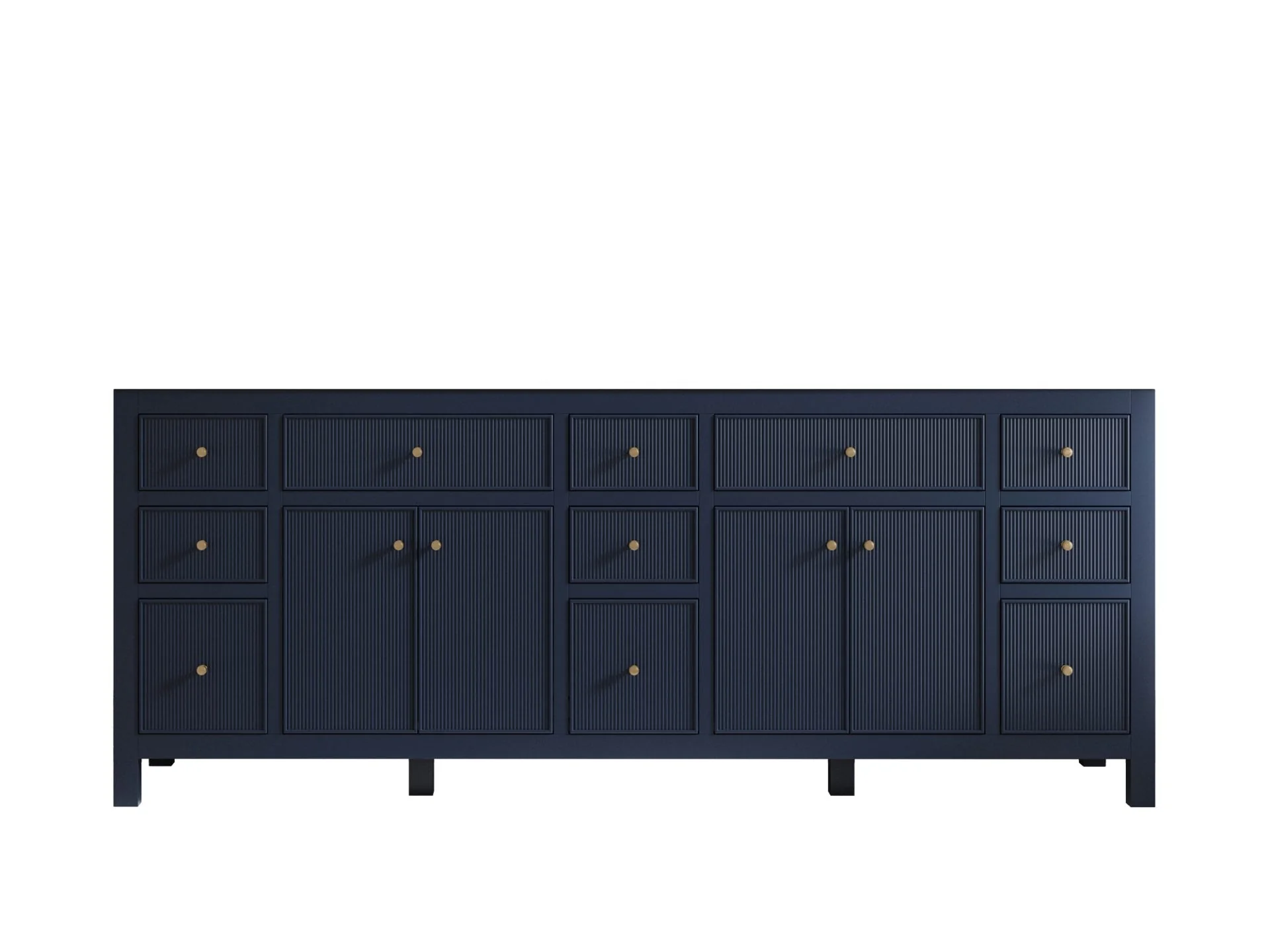 Sonoma 84 in W x 22 in D Free Standing Reeded Double Sink Bathroom Vanity - Image 7