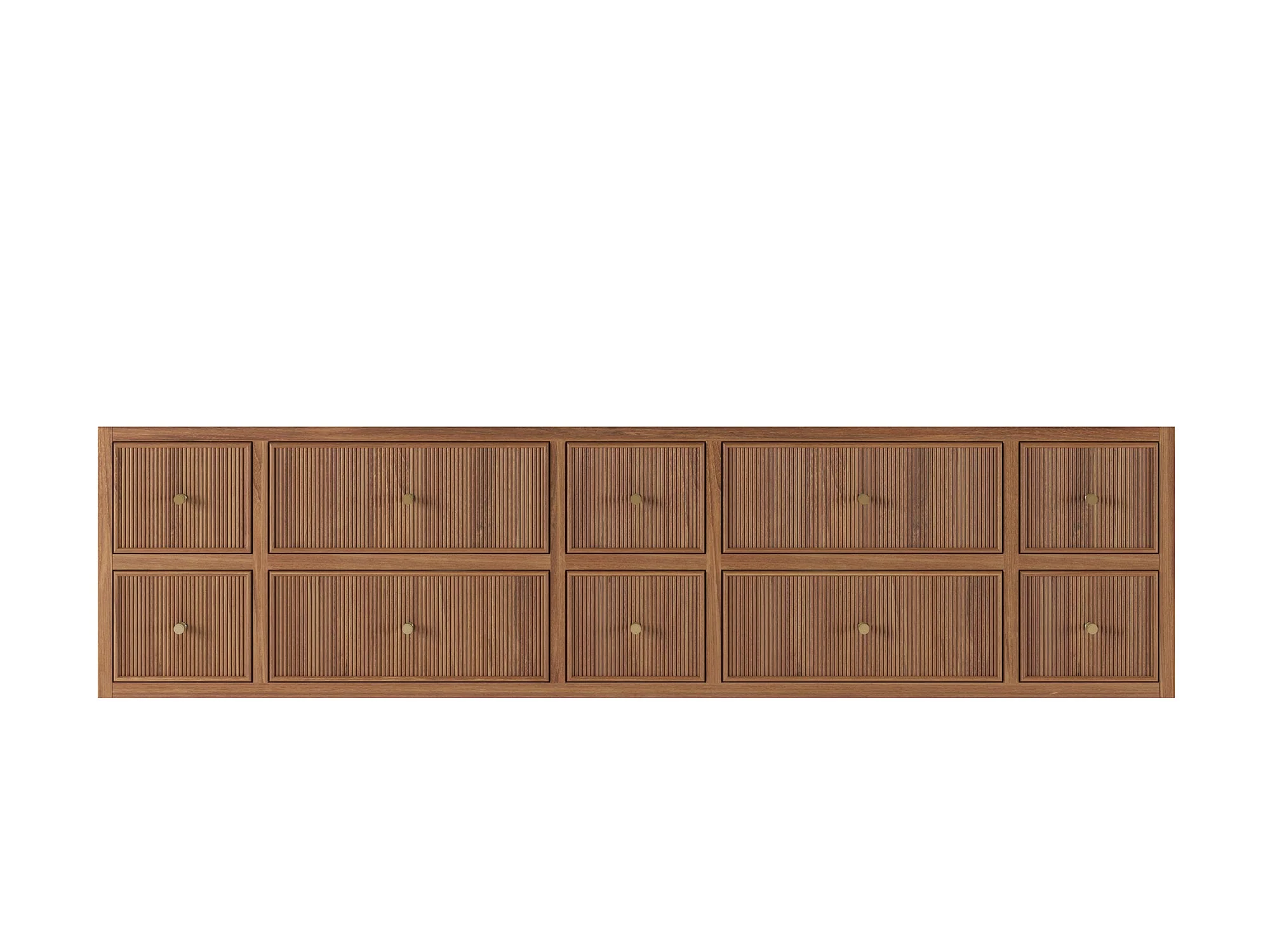 Sonoma Reeded Floating Teak 84 in. W x 22 in. D Double Sink Bathroom Vanity - Image 6
