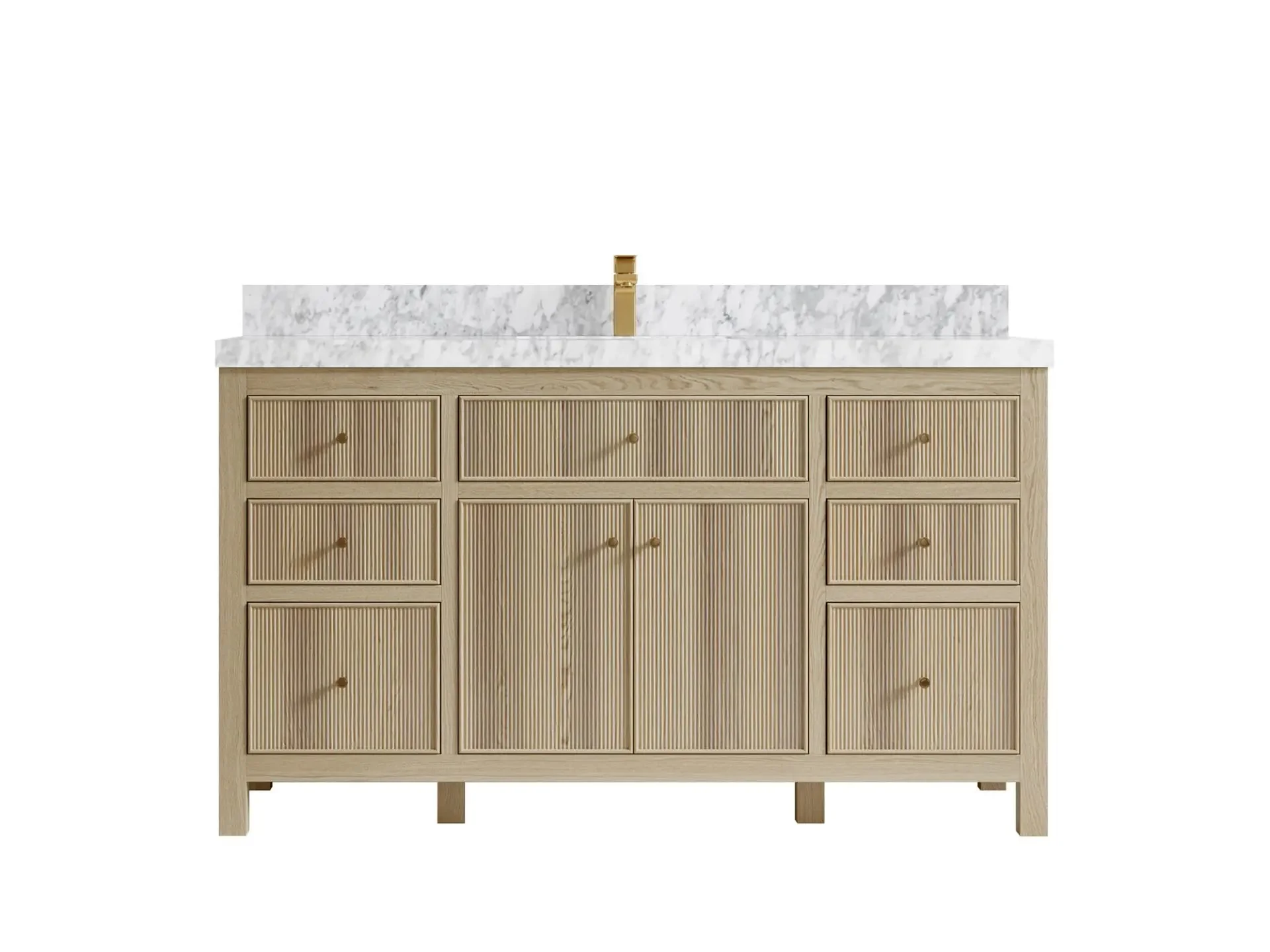 Sonoma White Oak 60 in. W x 22 in. D Single Sink Bathroom Vanity - Image 11