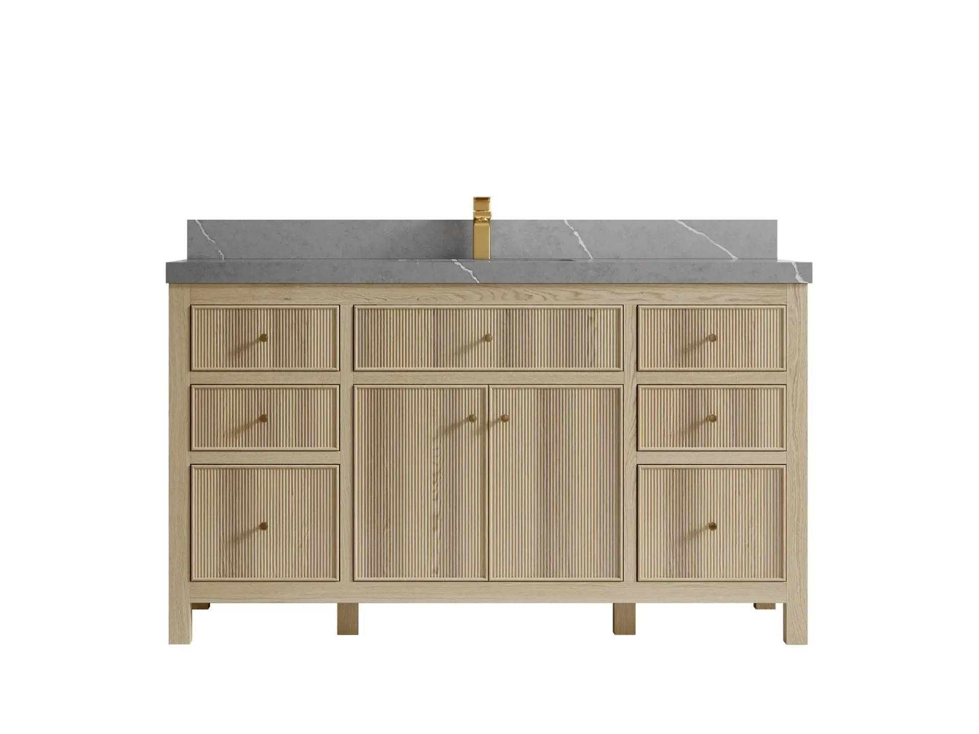 Sonoma White Oak 60 in. W x 22 in. D Single Sink Bathroom Vanity - Image 18