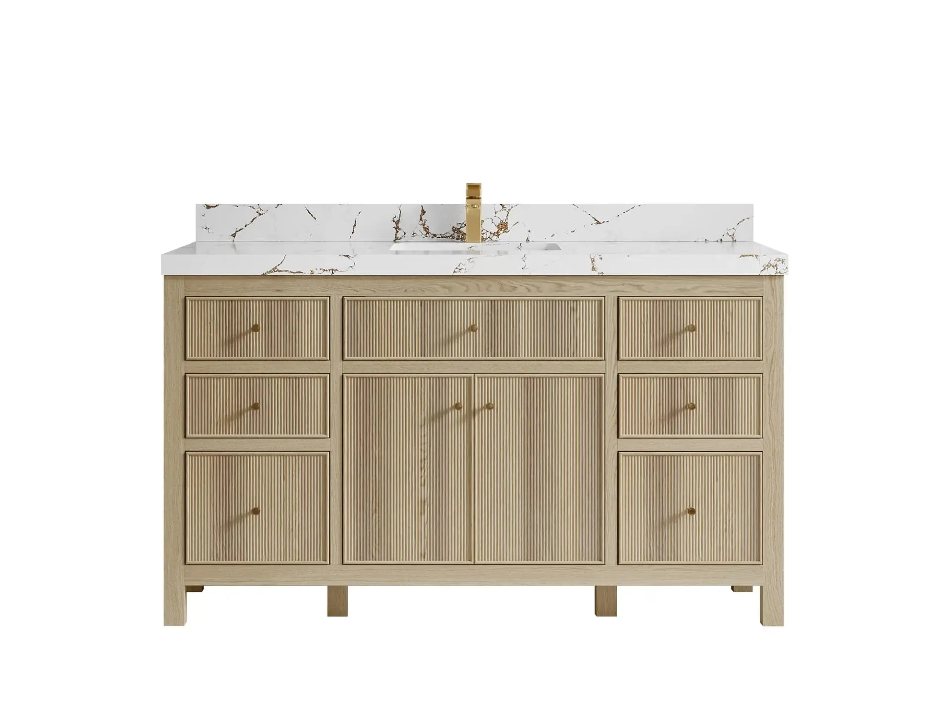 Sonoma White Oak 60 in. W x 22 in. D Single Sink Bathroom Vanity - Image 19