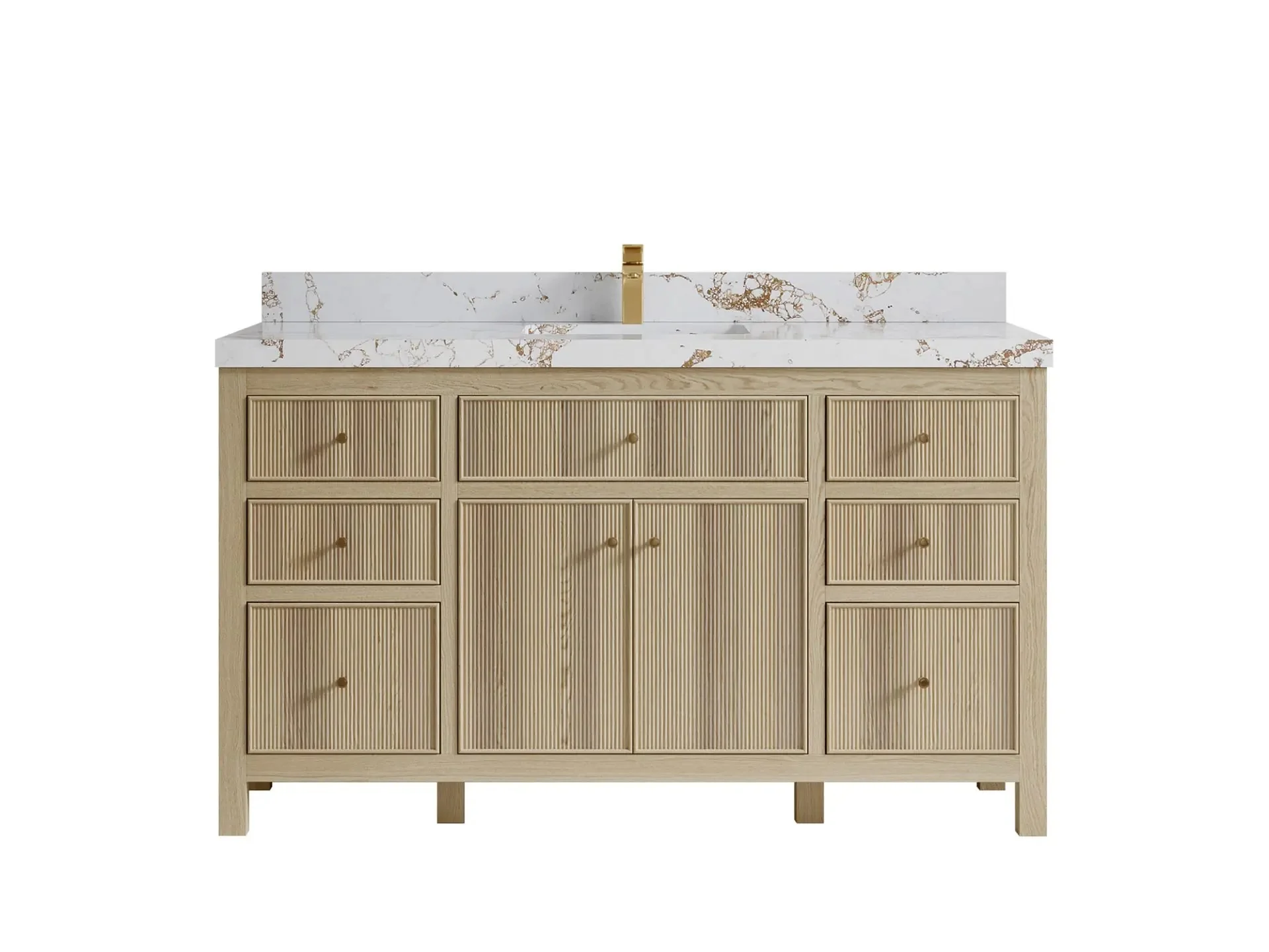 Sonoma White Oak 60 in. W x 22 in. D Single Sink Bathroom Vanity - Image 20