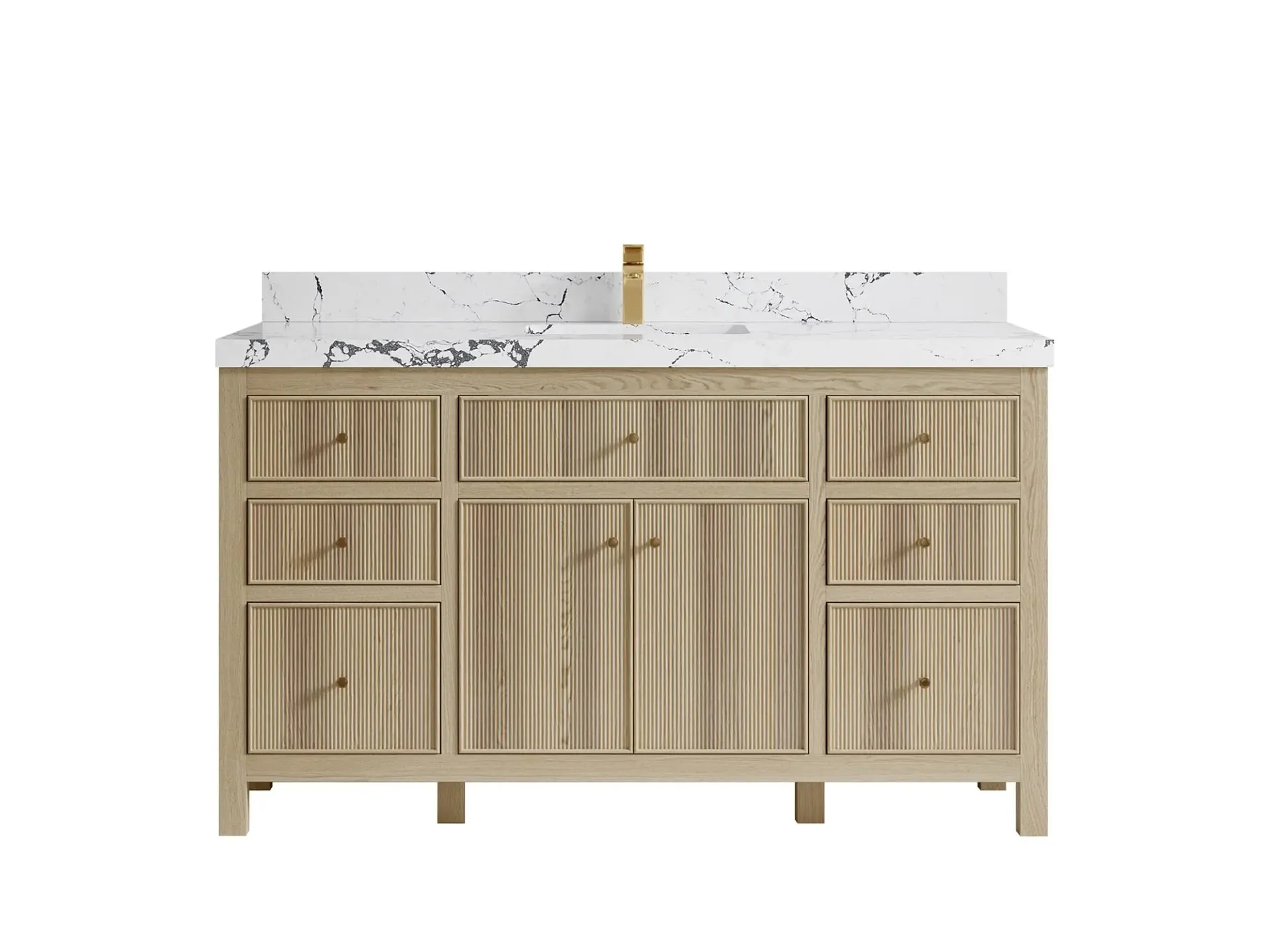 Sonoma White Oak 60 in. W x 22 in. D Single Sink Bathroom Vanity - Image 21