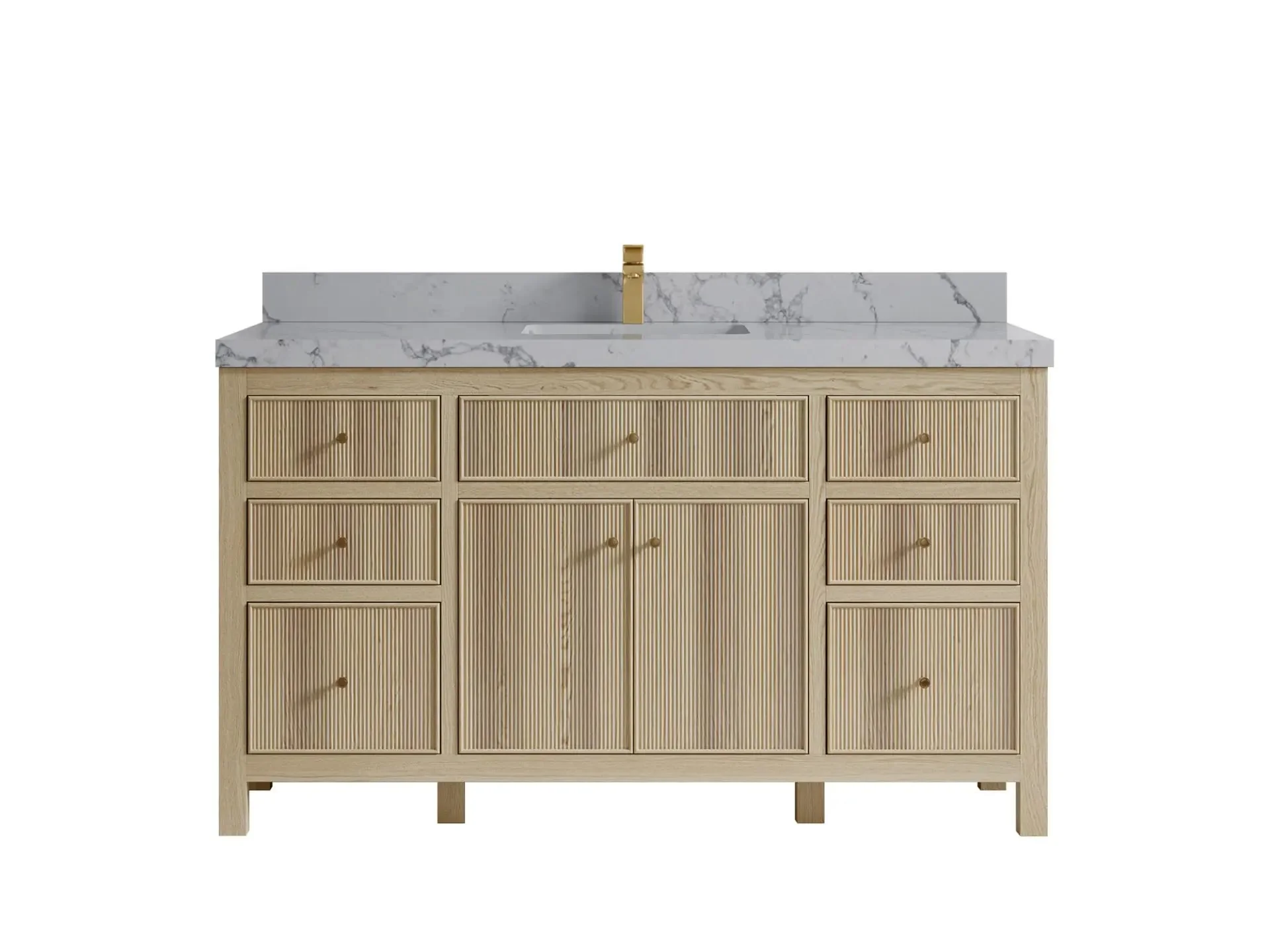 Sonoma White Oak 60 in. W x 22 in. D Single Sink Bathroom Vanity - Image 22