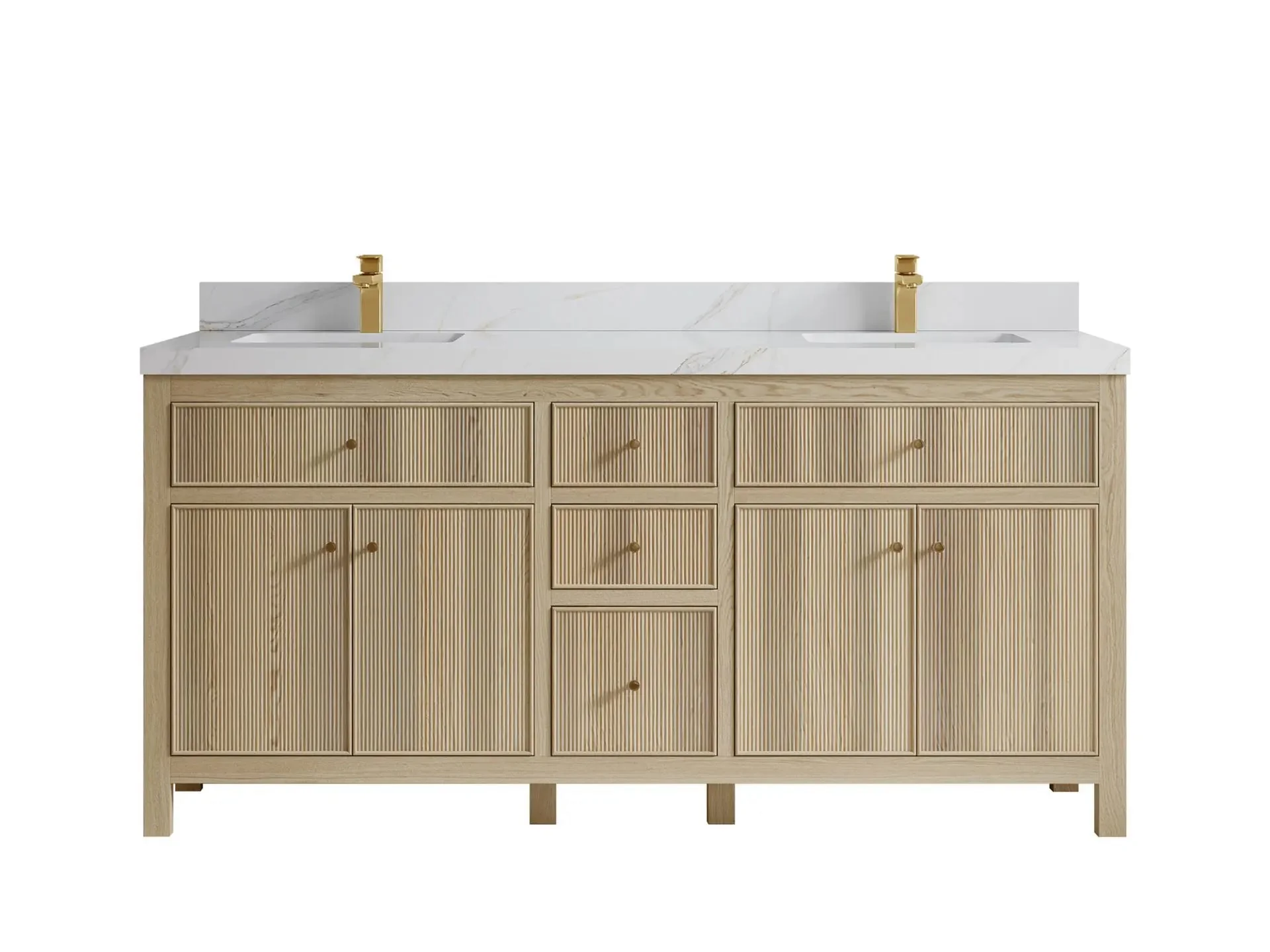 Sonoma White Oak 72 in. W x 22 in. D Double Sink Bathroom Vanity - Image 10