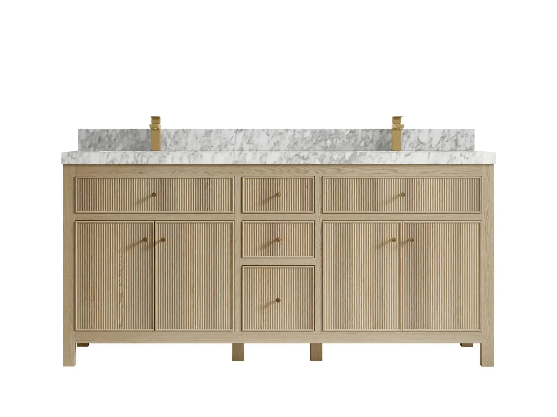 Sonoma White Oak 72 in. W x 22 in. D Double Sink Bathroom Vanity - Image 11