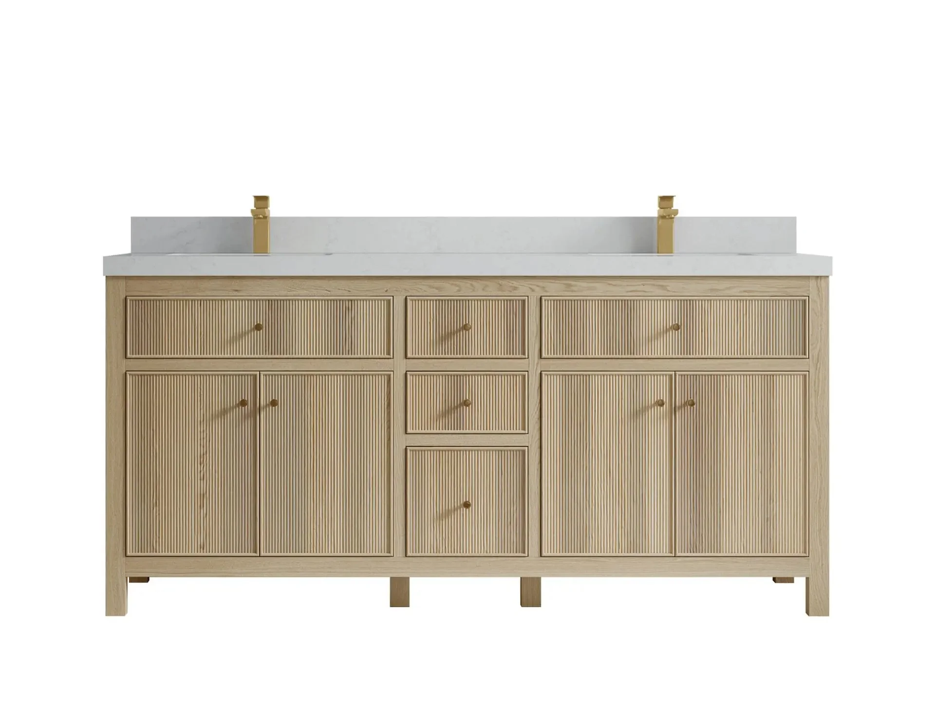 Sonoma White Oak 72 in. W x 22 in. D Double Sink Bathroom Vanity - Image 12