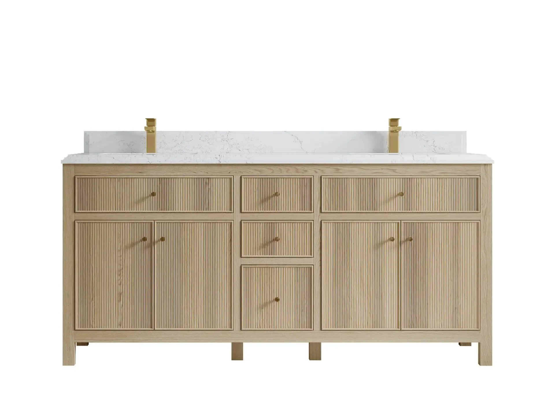 Sonoma White Oak 72 in. W x 22 in. D Double Sink Bathroom Vanity - Image 14