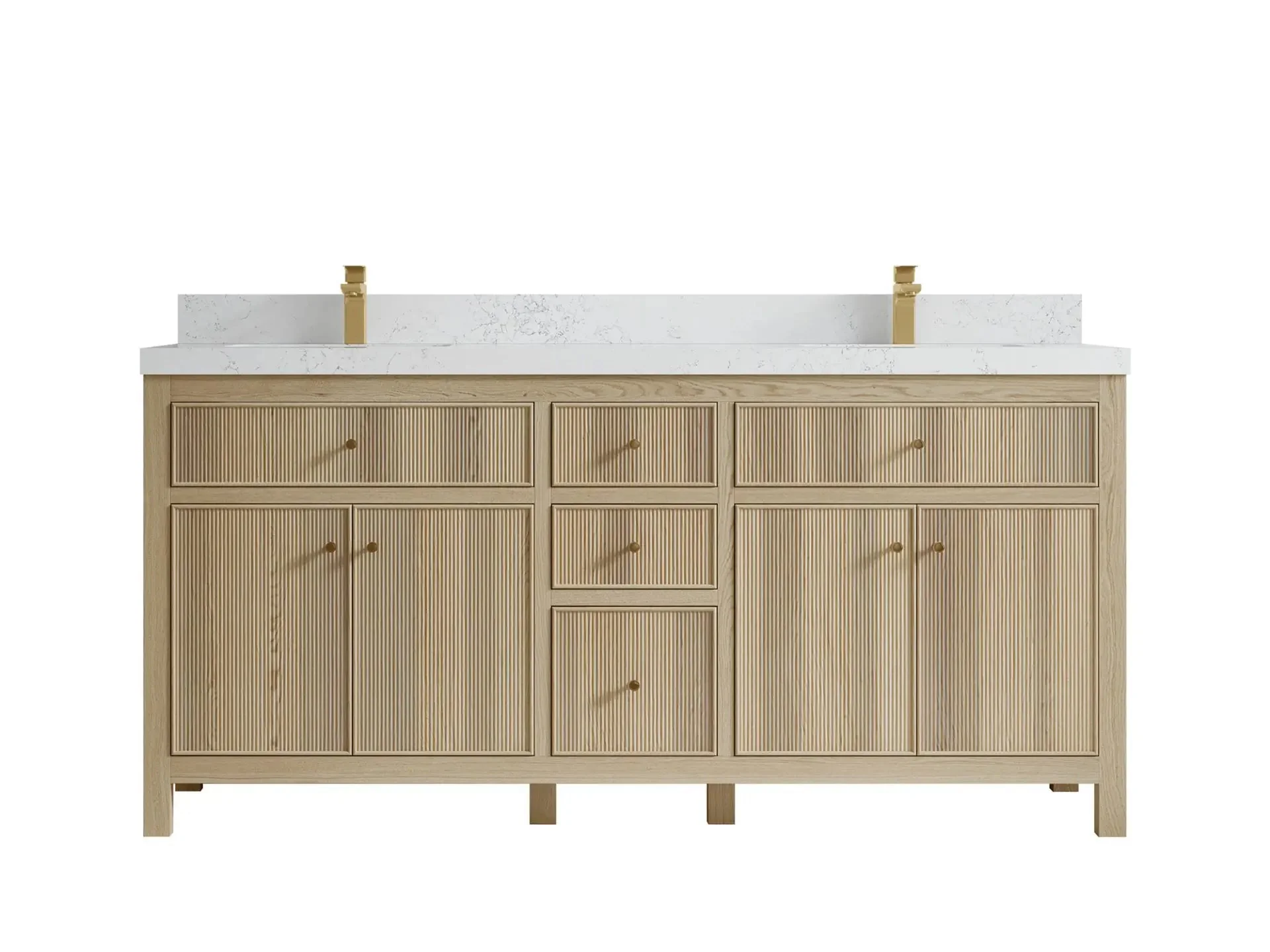Sonoma White Oak 72 in. W x 22 in. D Double Sink Bathroom Vanity - Image 16