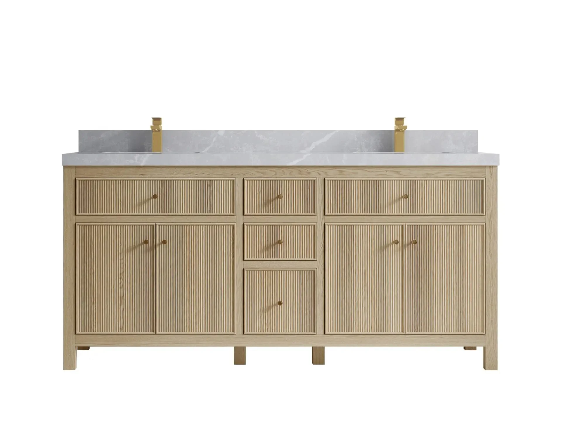 Sonoma White Oak 72 in. W x 22 in. D Double Sink Bathroom Vanity - Image 17