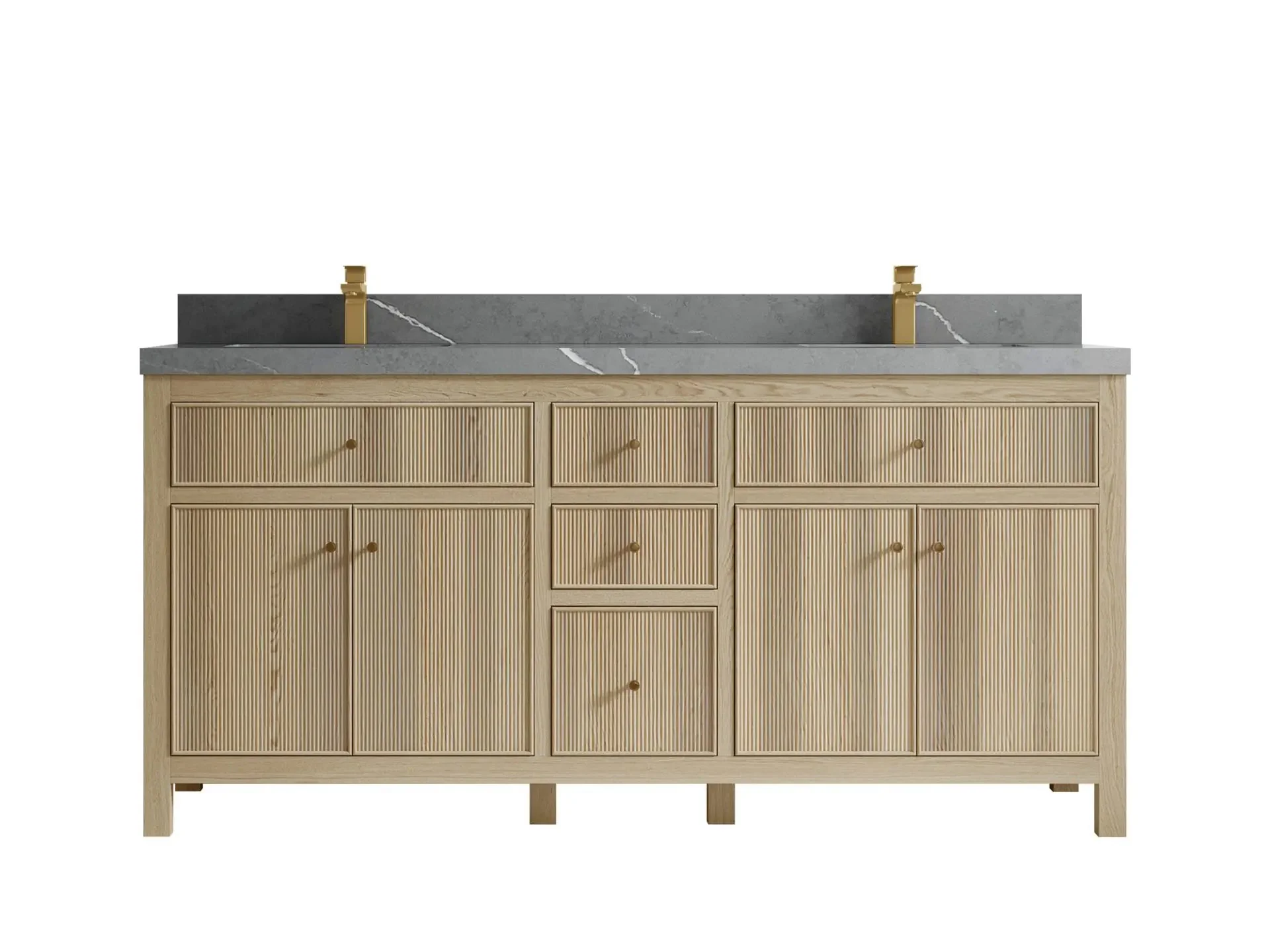 Sonoma White Oak 72 in. W x 22 in. D Double Sink Bathroom Vanity - Image 18