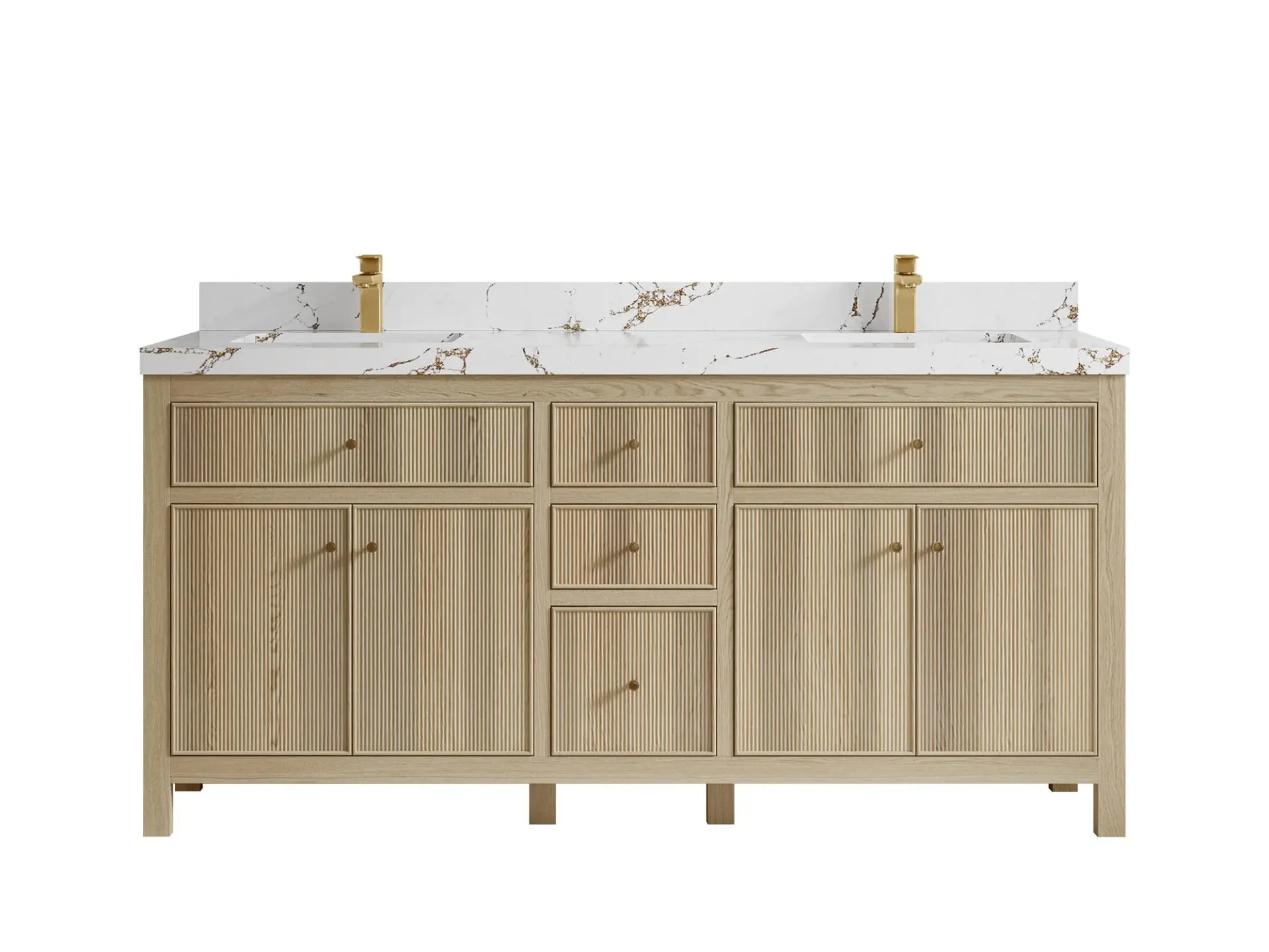 Sonoma White Oak 72 in. W x 22 in. D Double Sink Bathroom Vanity - Image 19