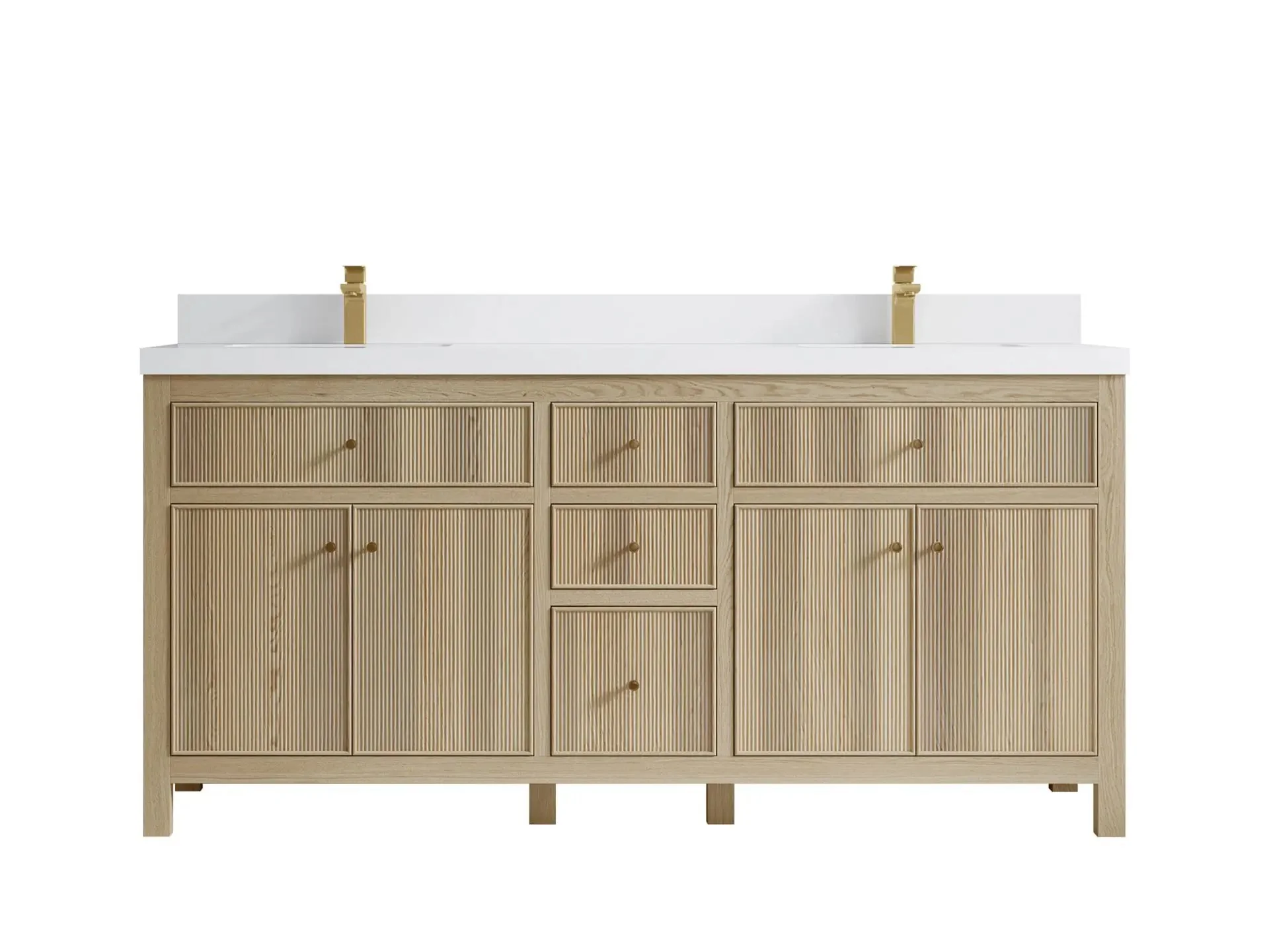 Sonoma White Oak 72 in. W x 22 in. D Double Sink Bathroom Vanity - Image 23