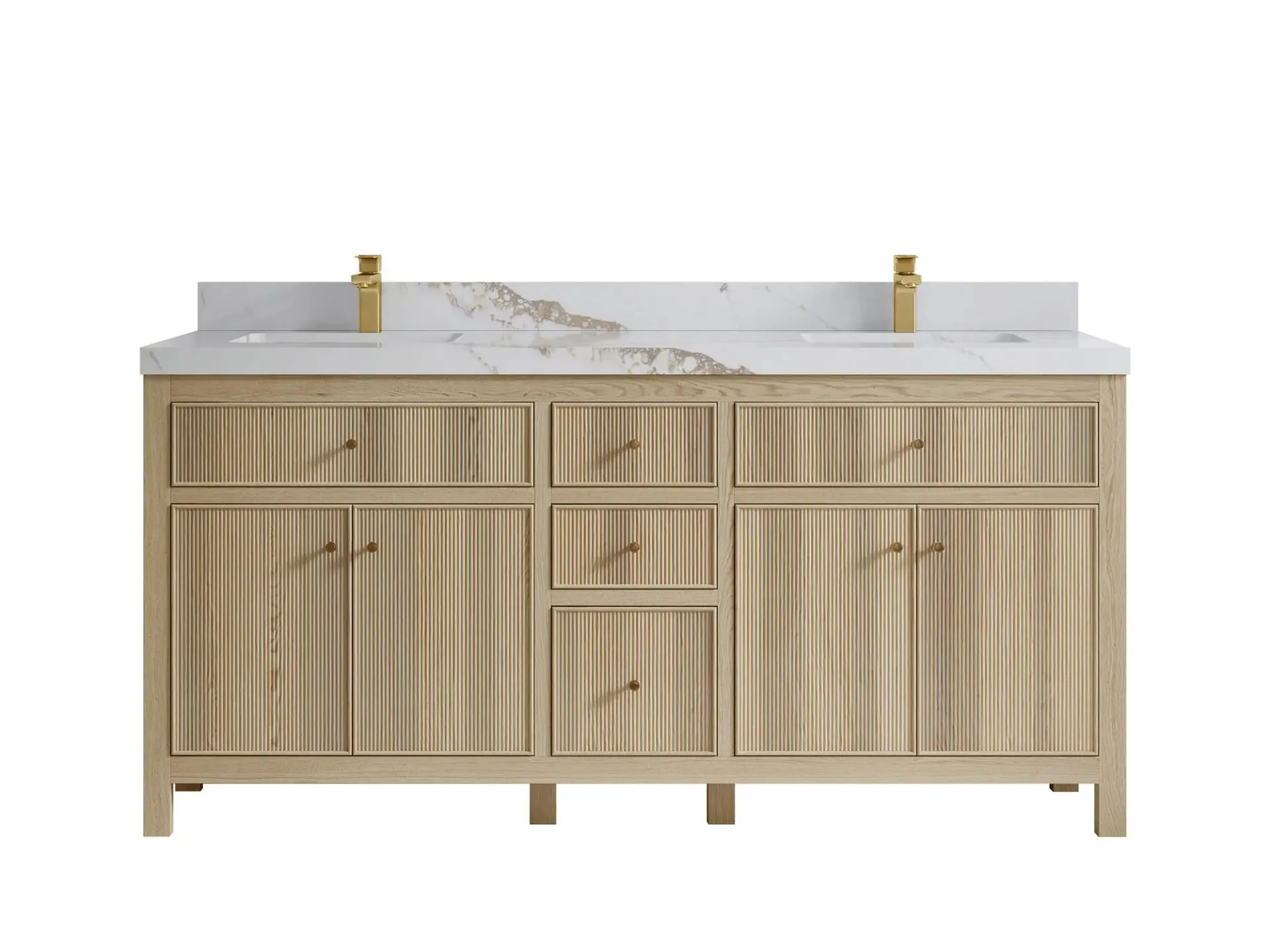 Sonoma White Oak 72 in. W x 22 in. D Double Sink Bathroom Vanity - Image 7