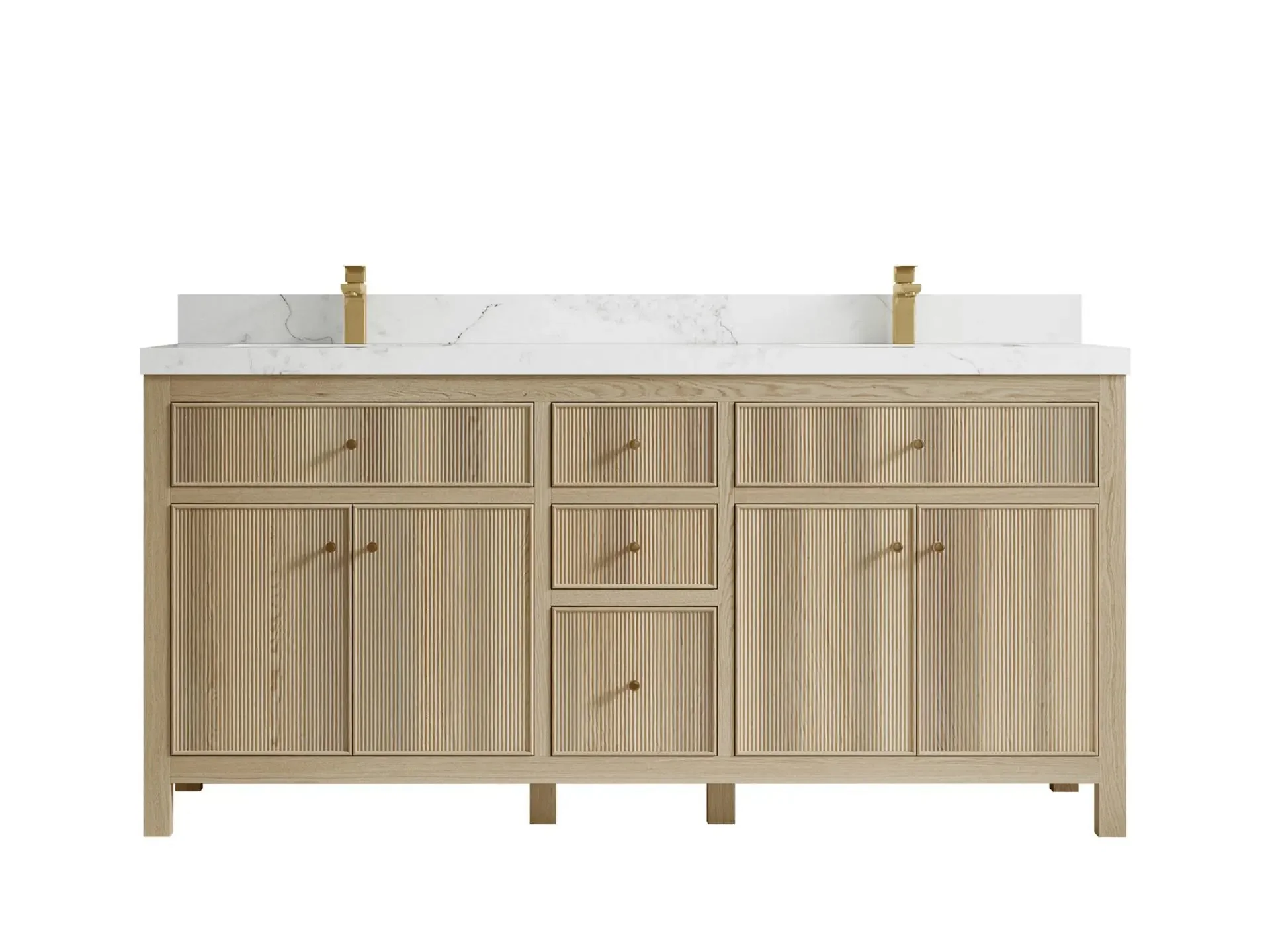 Sonoma White Oak 72 in. W x 22 in. D Double Sink Bathroom Vanity - Image 9