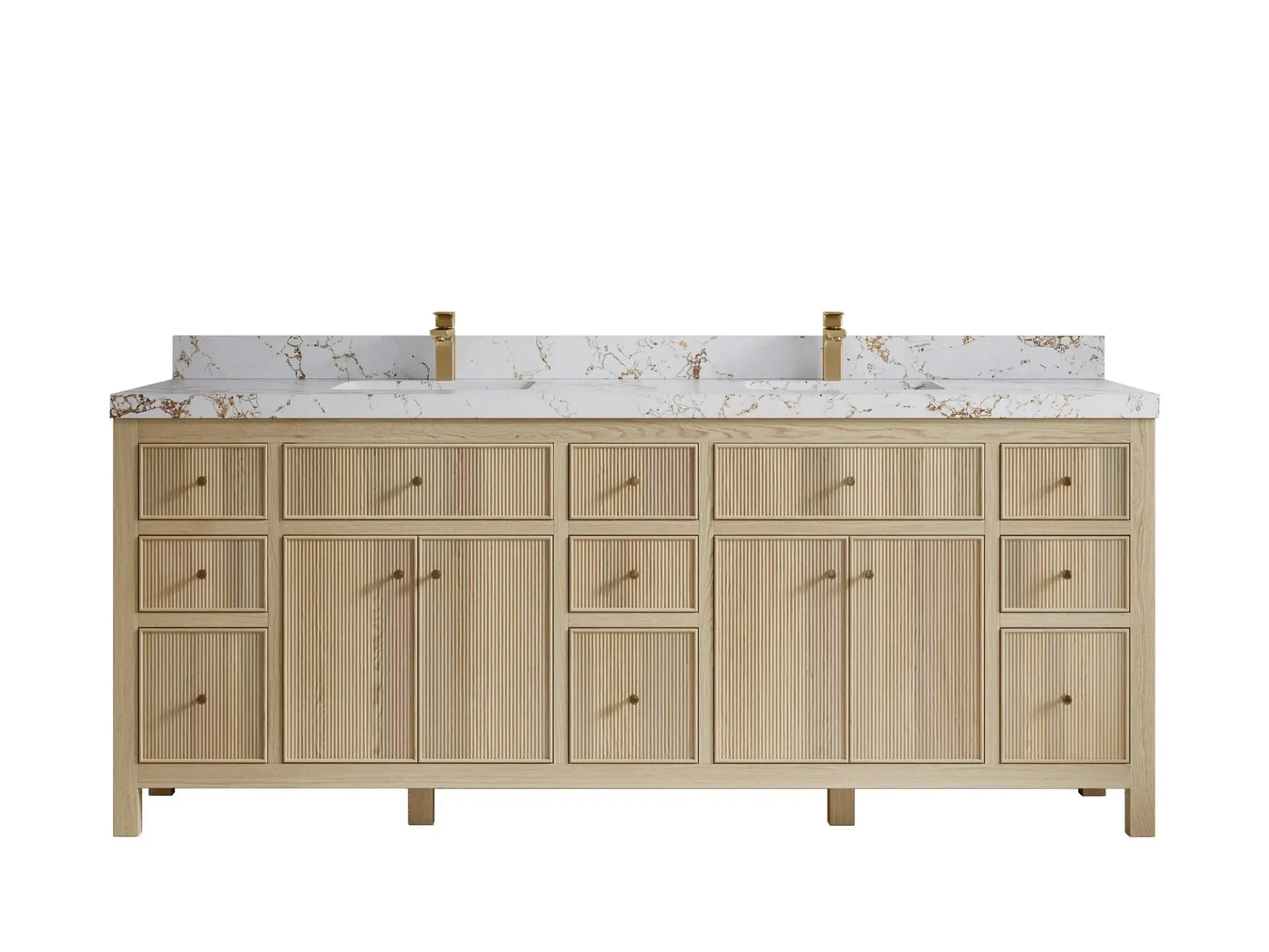 Sonoma White Oak 84 in. W x 22 in. D Double Sink Bathroom Vanity - Image 20