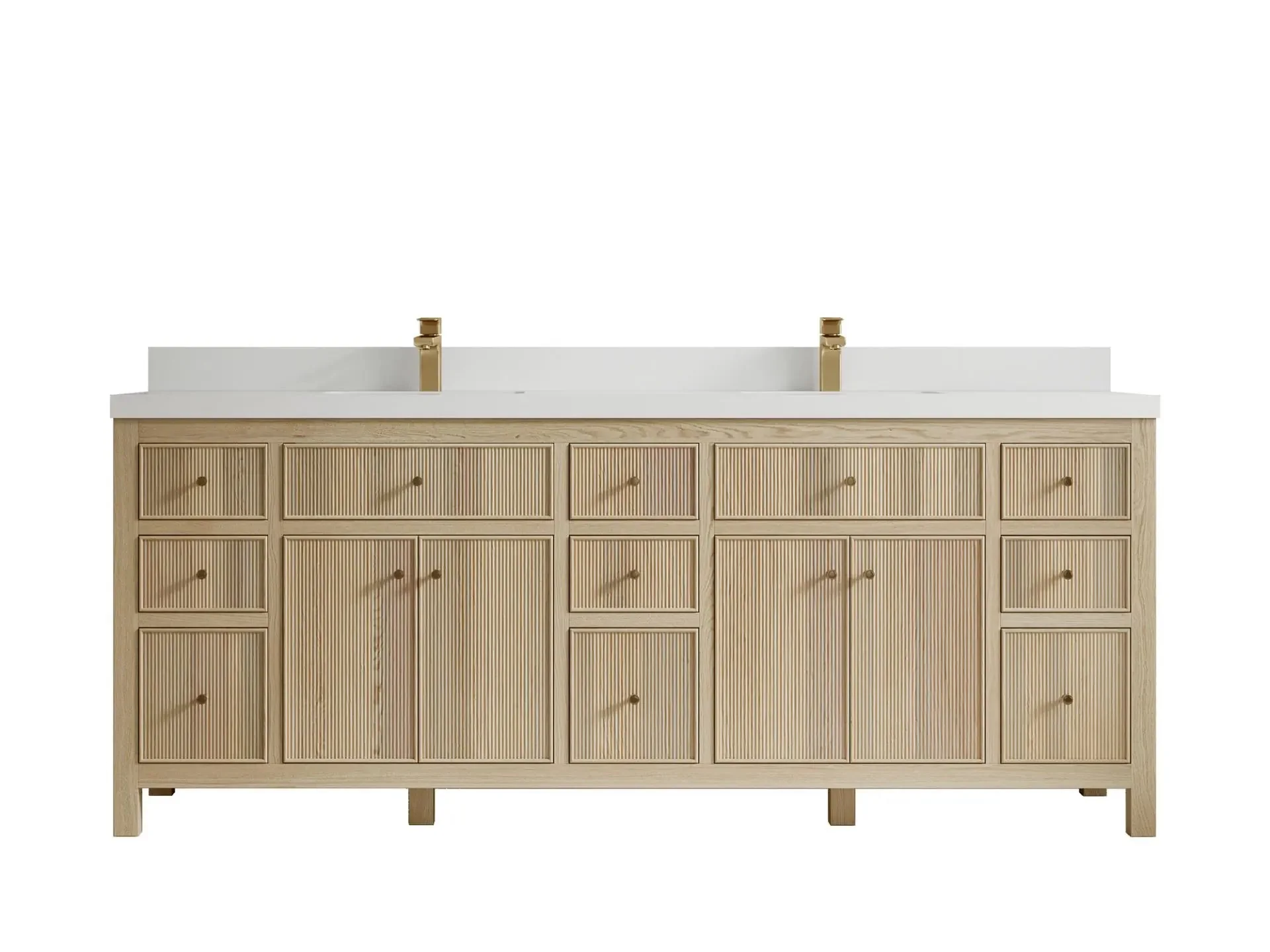 Sonoma White Oak 84 in. W x 22 in. D Double Sink Bathroom Vanity - Image 23